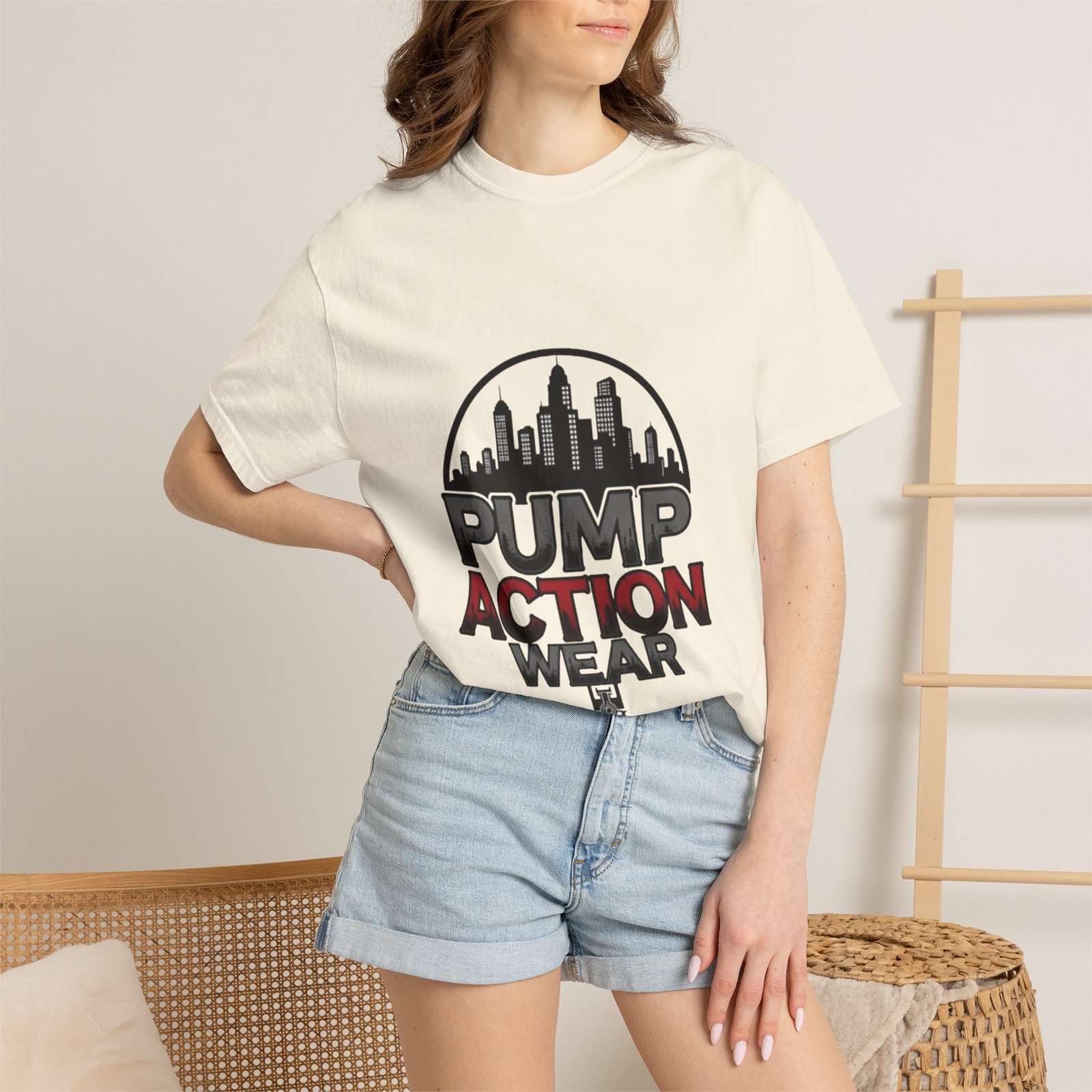 Pump Action Wear Skyline T-Shirt — Urban Streetwear Graphic Tee - Image 12