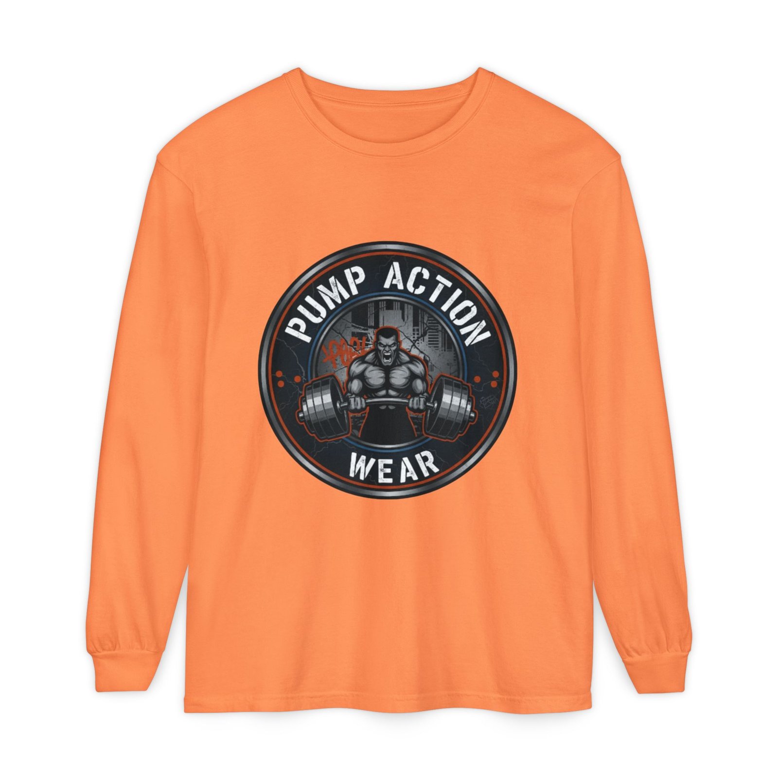 Pump Action Wear Long Sleeve T‑Shirt — Gym Weightlifting Logo Tee - Image 5