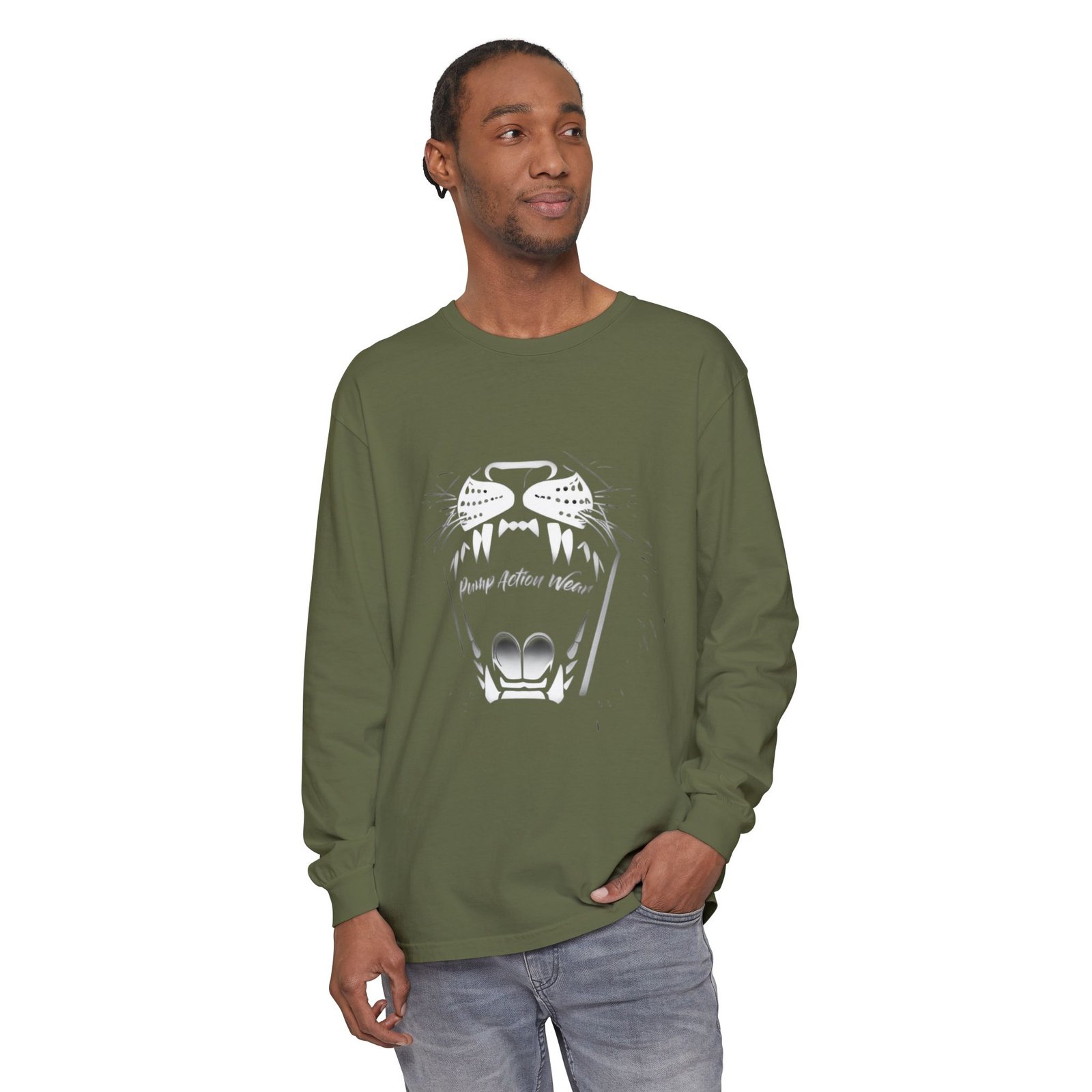 Long Sleeve T‑Shirt — Minimal Tiger Face Graphic - Image 47