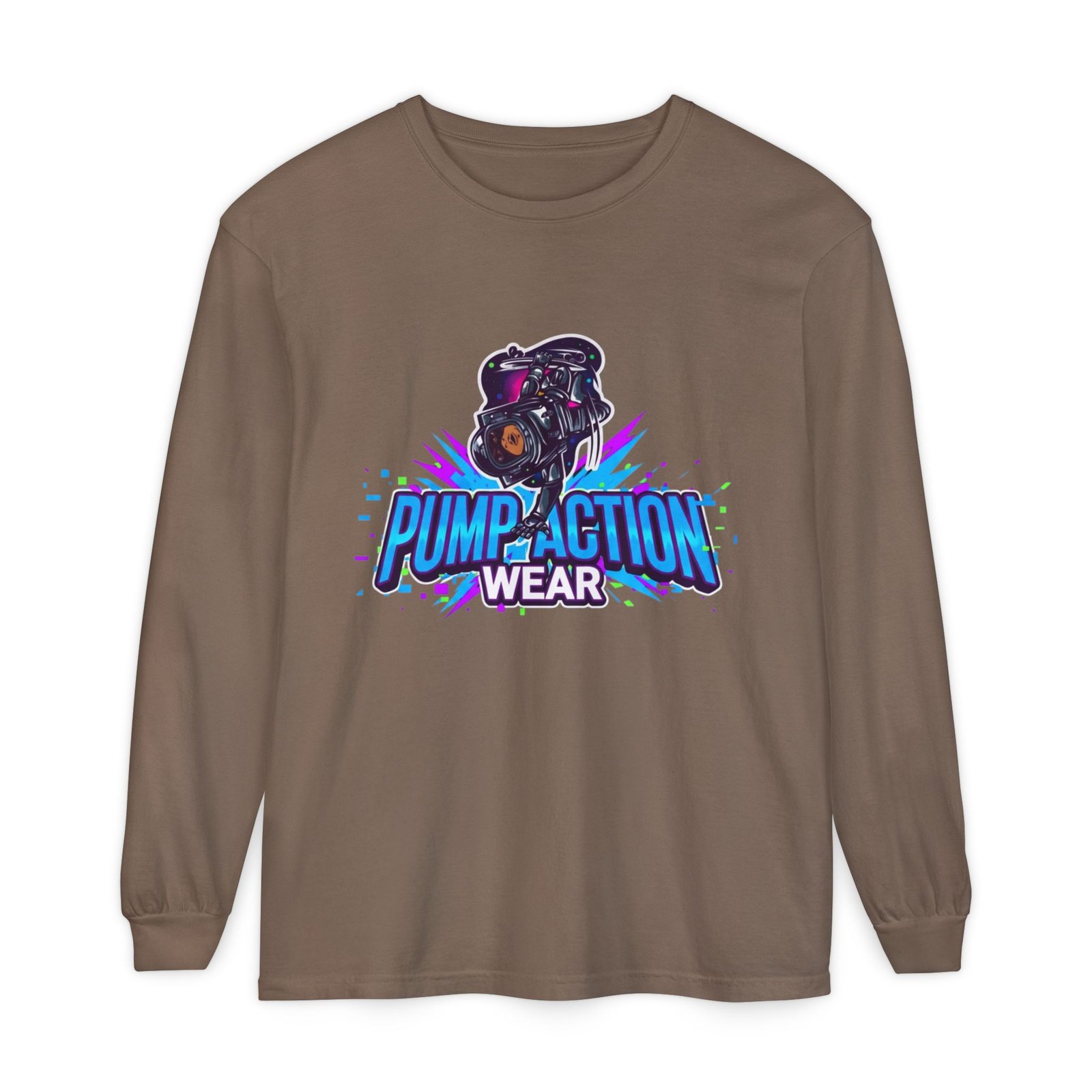 Pump Action Wear Long Sleeve T‑Shirt — Graphic Gun Logo Streetwear - Image 21