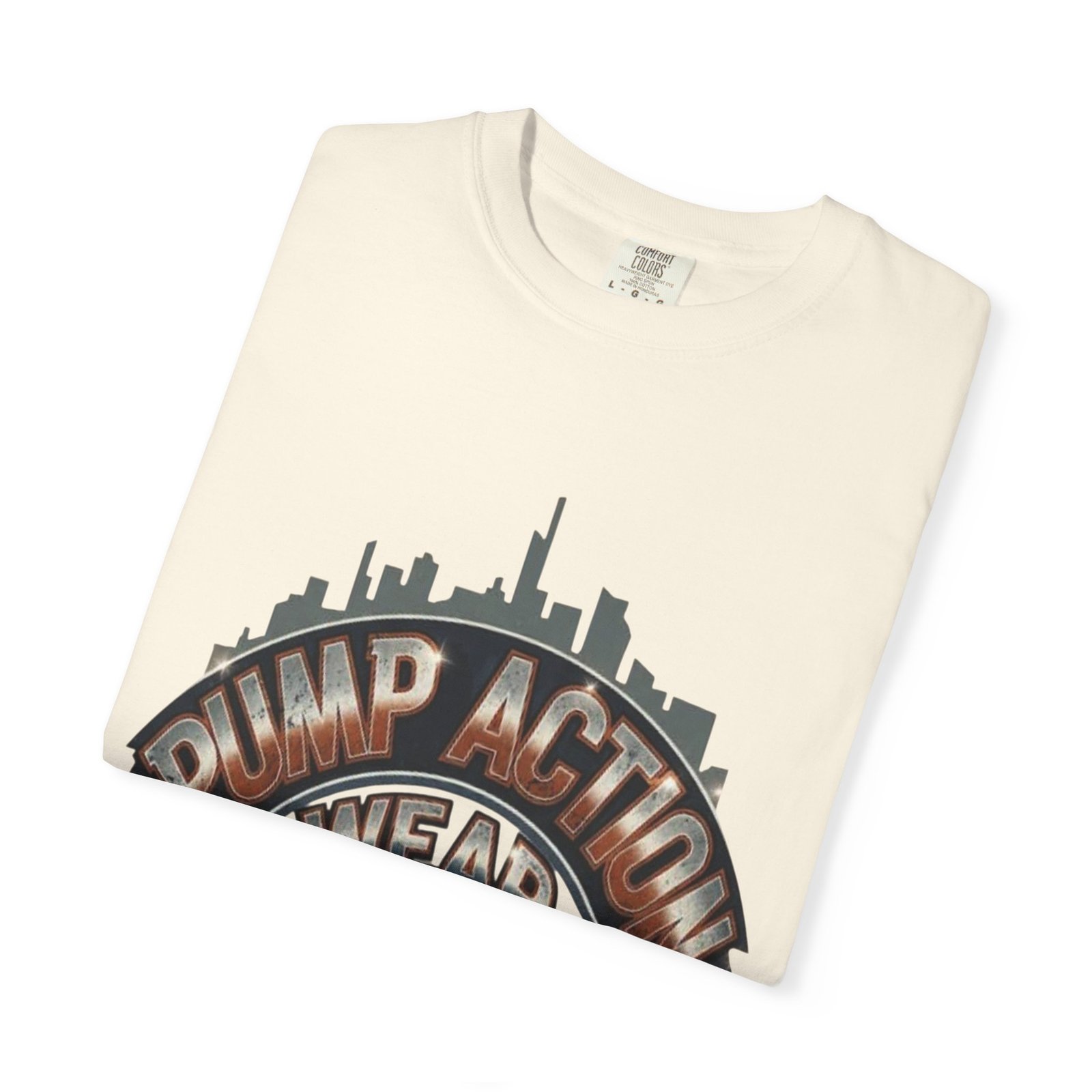 Pump Action Gear T-Shirt — Urban Skyline Retro Graphic Tee - Image 11