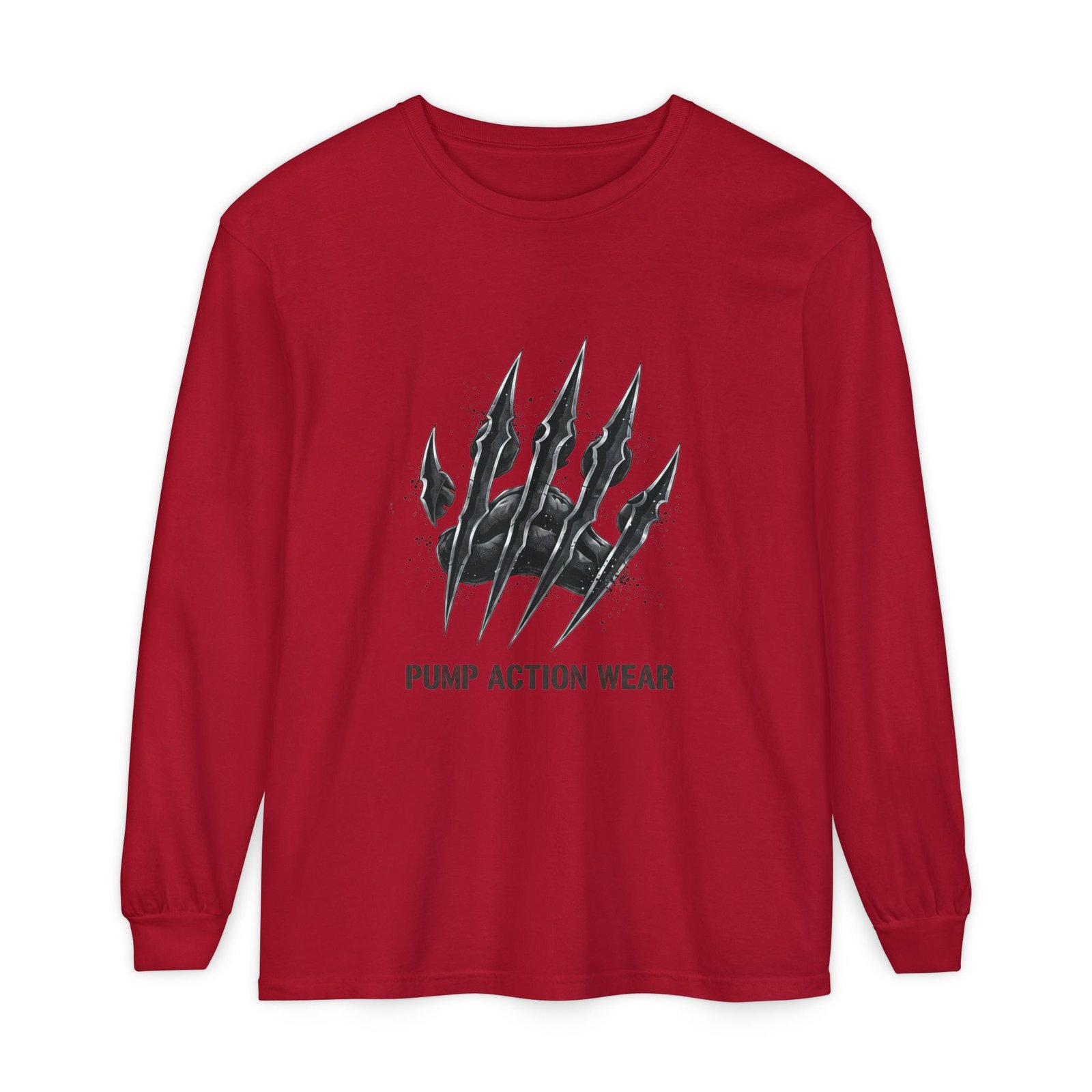 Pump Action Wear Long Sleeve T‑Shirt — Claw Mark Graphic Streetwear - Image 65