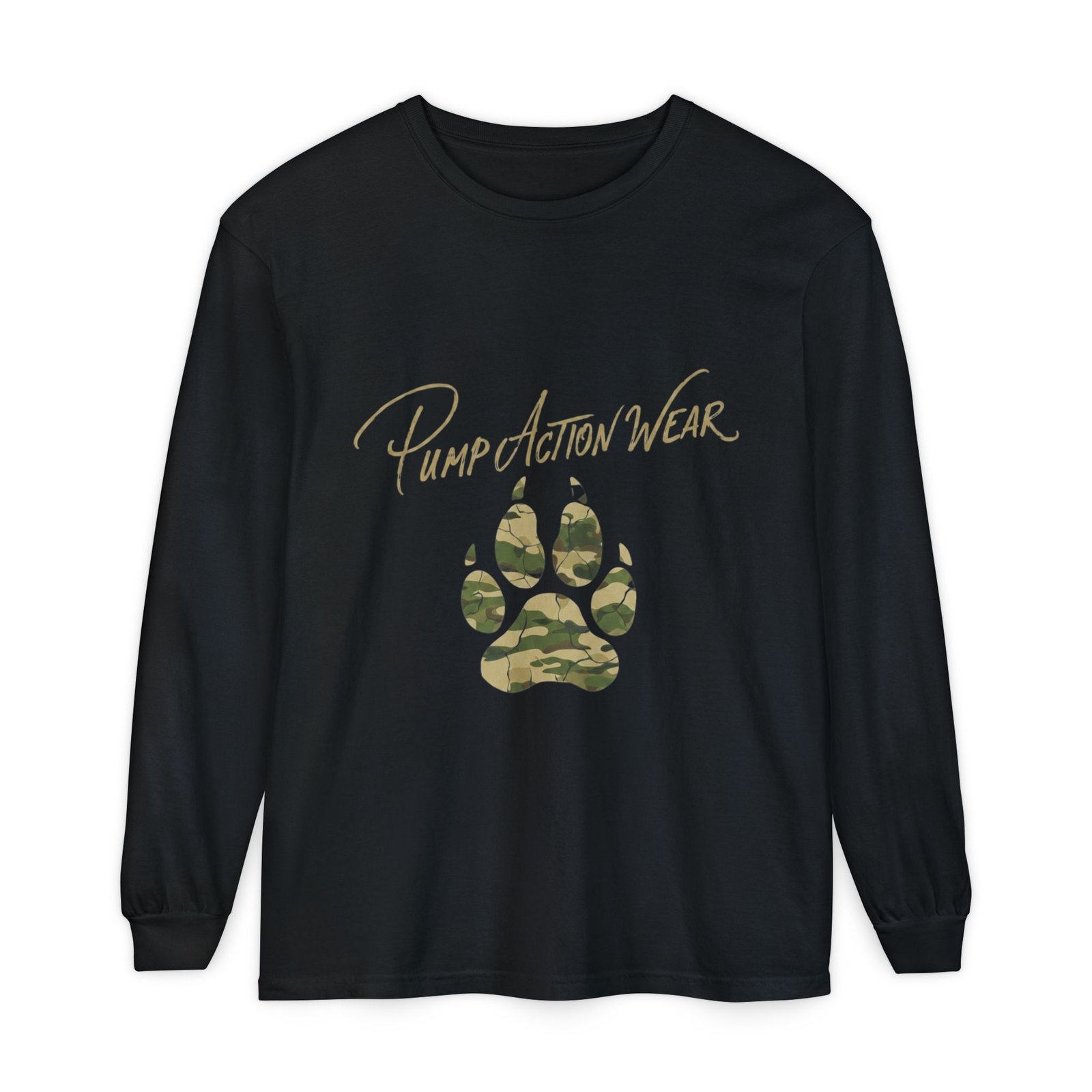 Pump Action Wear Camo Paw Long Sleeve Tee - Image 61