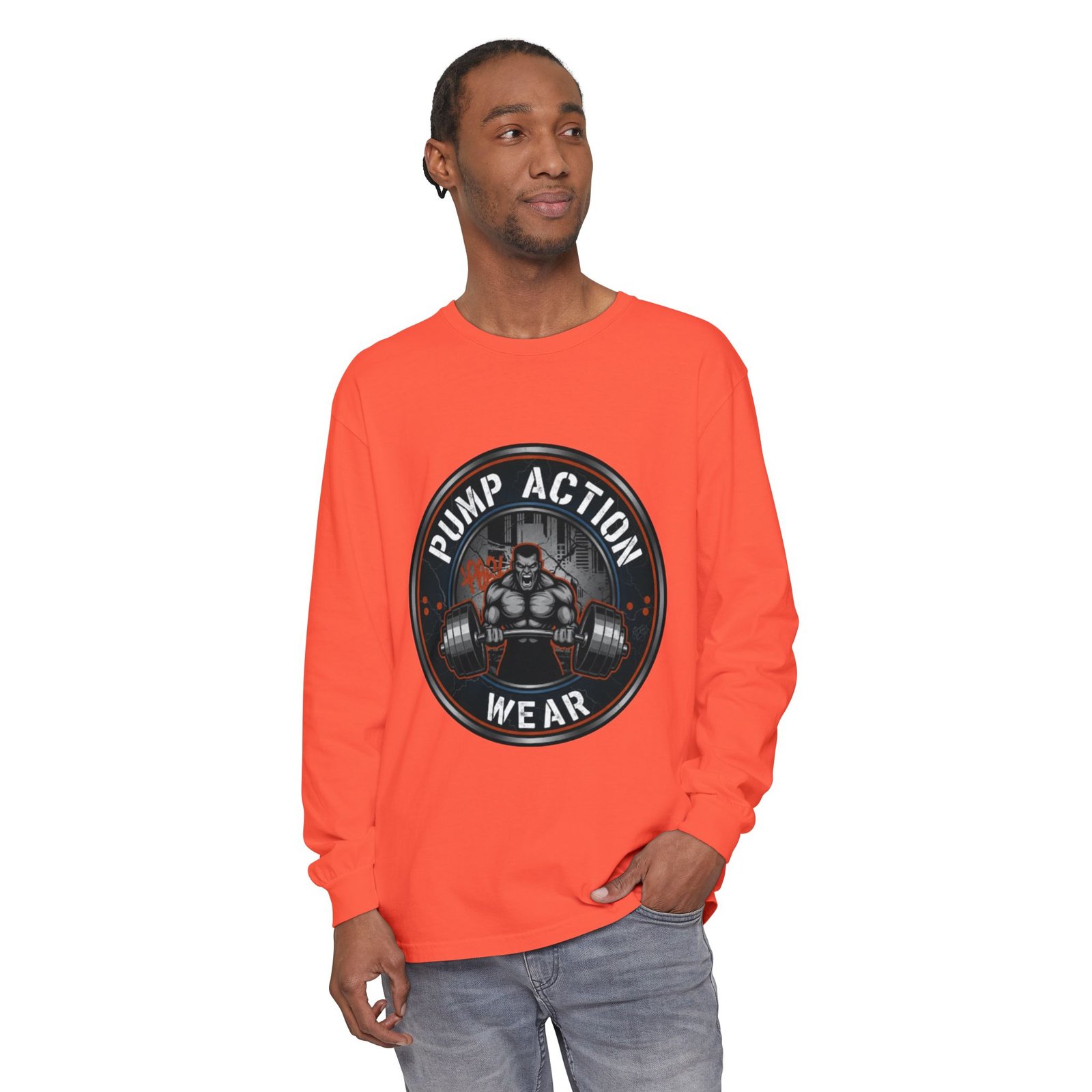 Pump Action Wear Long Sleeve T‑Shirt — Gym Weightlifting Logo Tee - Image 11