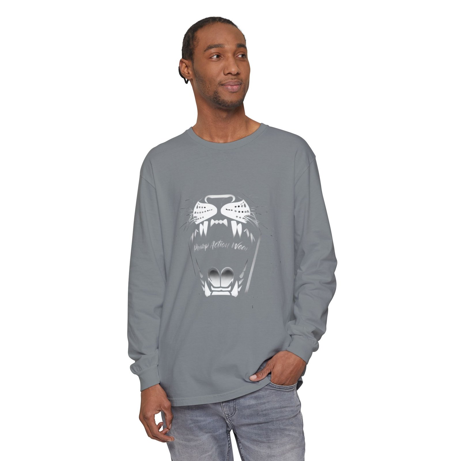 Long Sleeve T‑Shirt — Minimal Tiger Face Graphic - Image 55