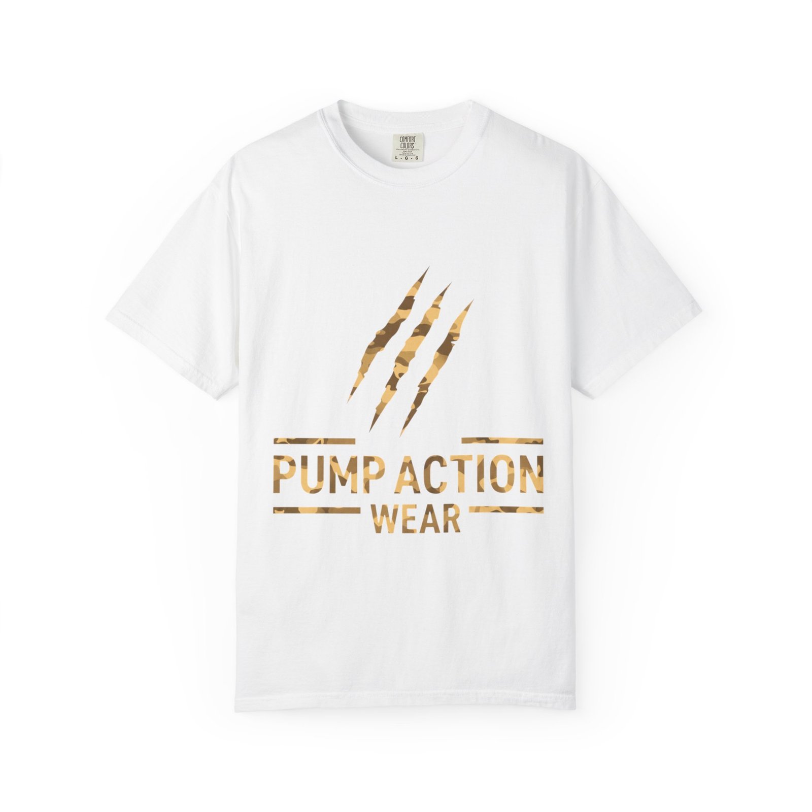 Pump Action Wear Graphic T-Shirt — Distressed Claw Logo Fitness Tee