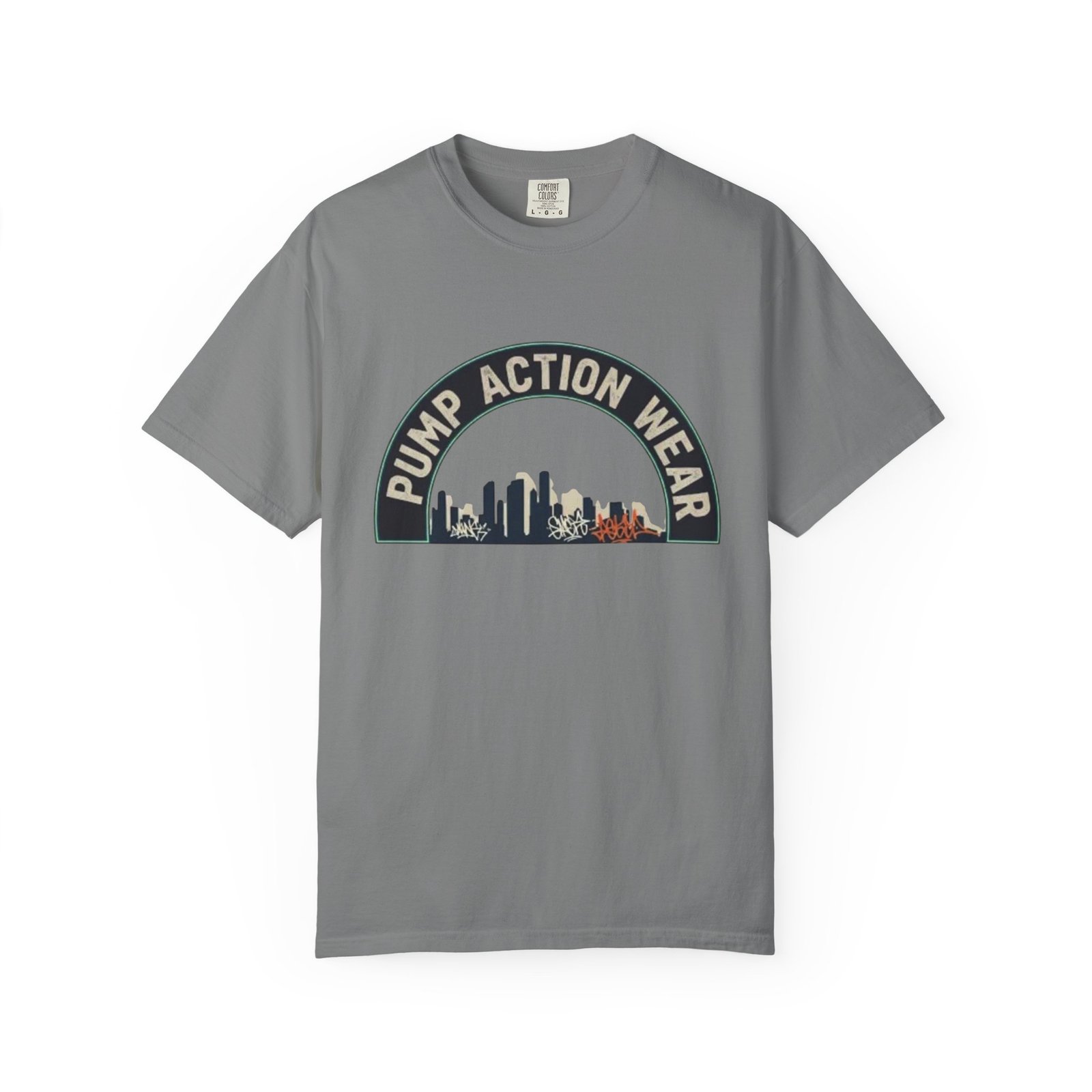 Pump Action Wear Skyline T-Shirt — Urban Retro Graphic Tee - Image 21