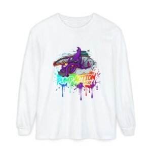 Long Sleeve T‑Shirt — 'Pump Action' Colorful Octopus Skate Graphic