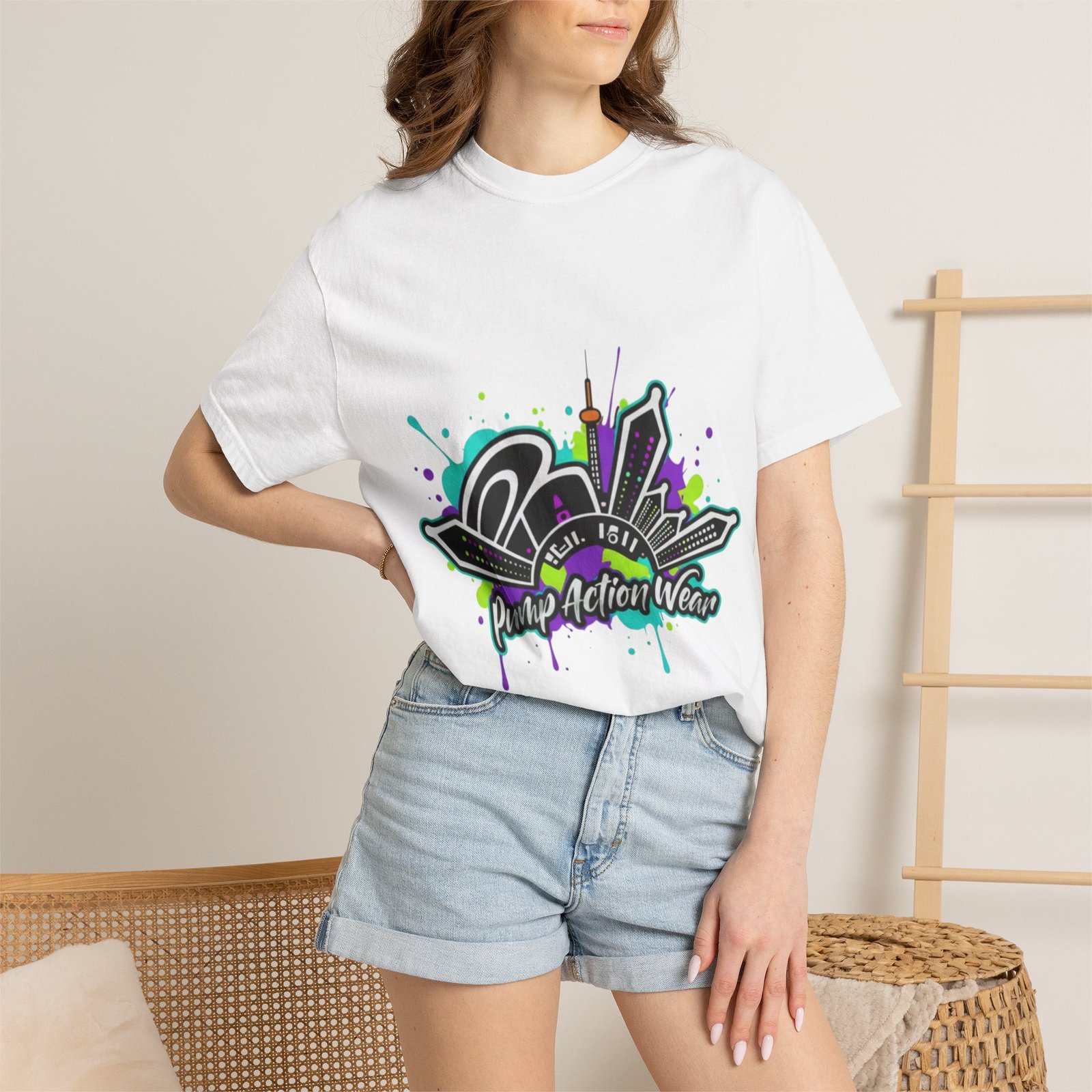 Graffiti City “Pimp-Action Wear” Graphic T-Shirt - Image 4