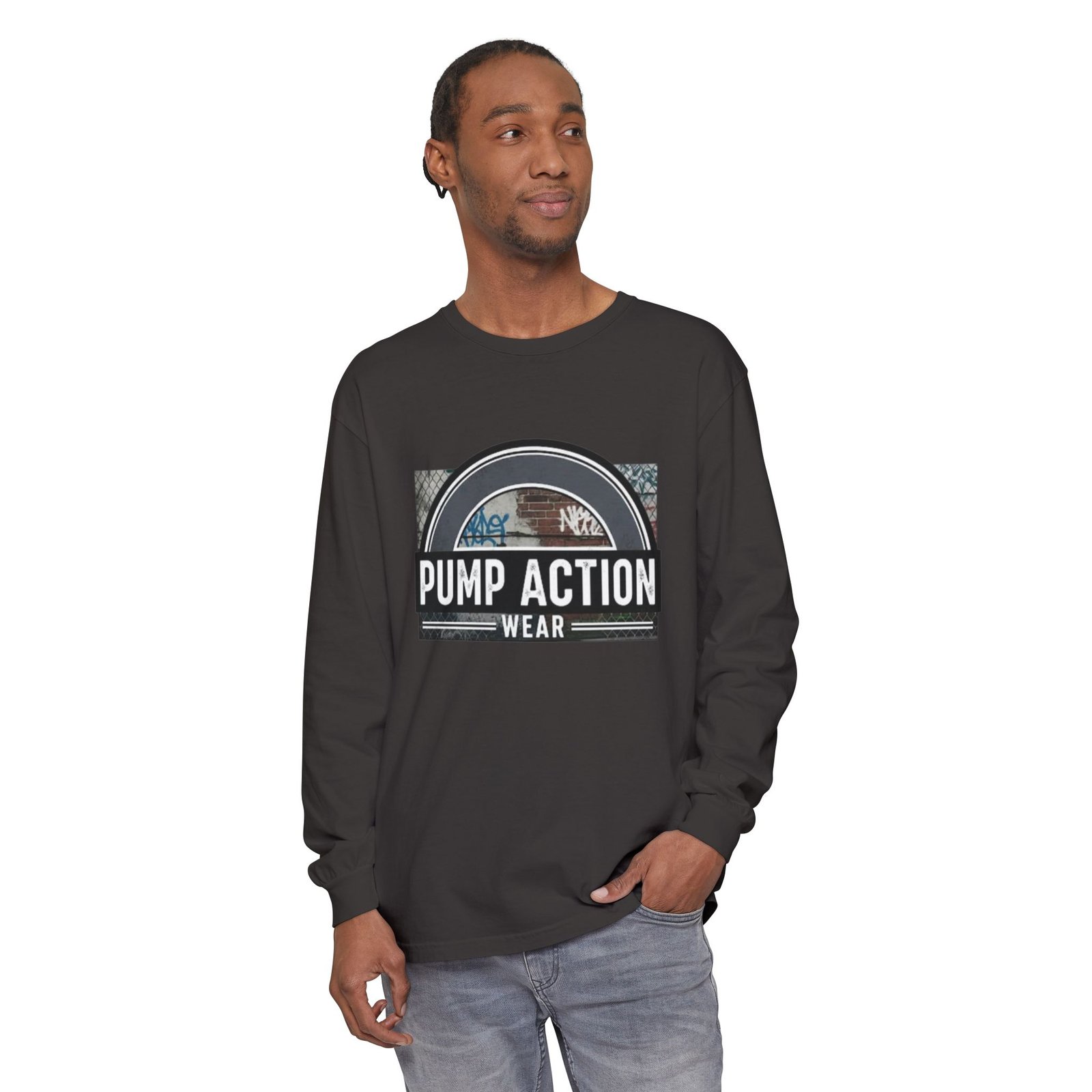 Pump Action Wear Long Sleeve Tee — Vintage Fuel Pump Logo Shirt - Image 59
