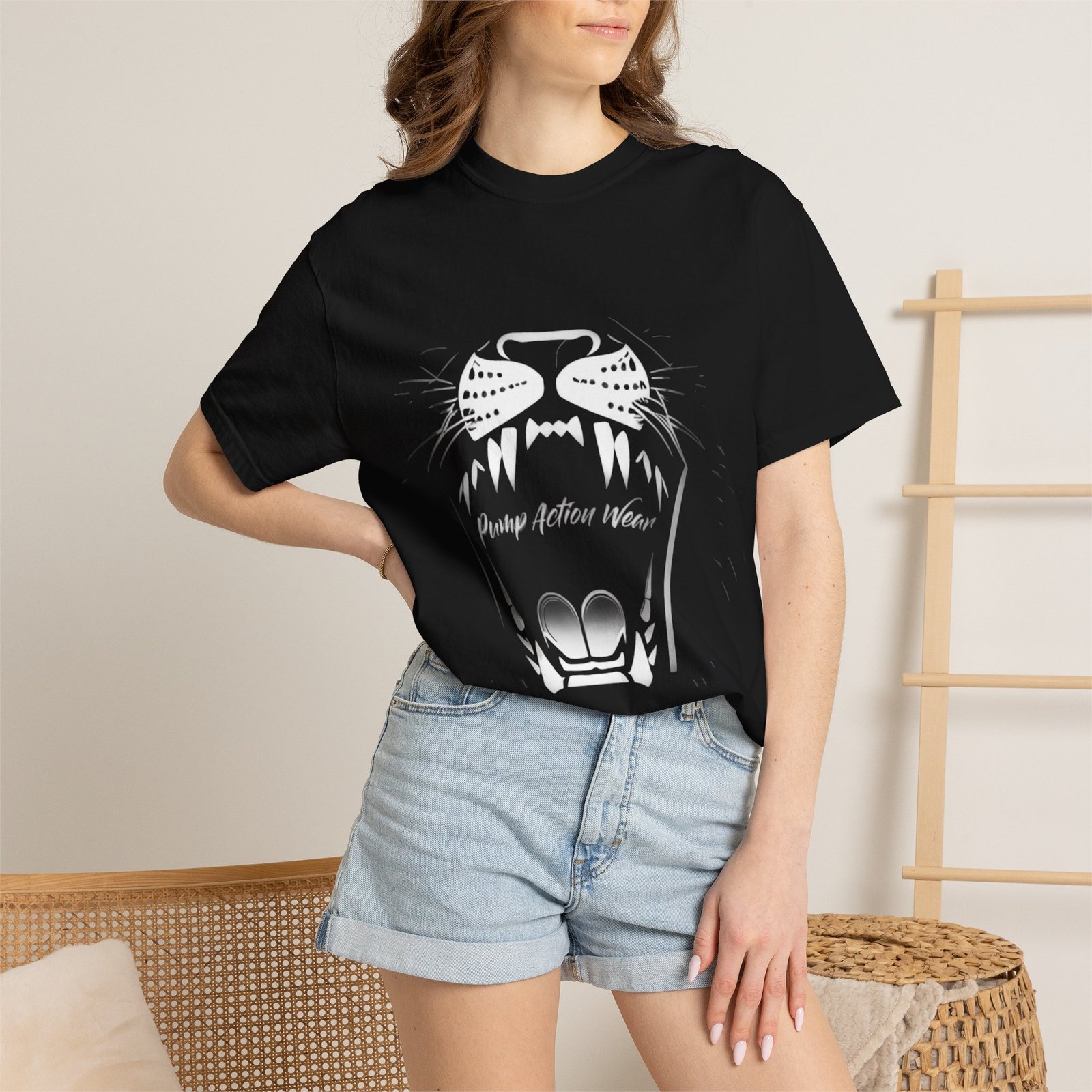 Cat Jaw Graphic T-Shirt — 'Please Afford Meow' Minimalist Cat Face Tee - Image 48