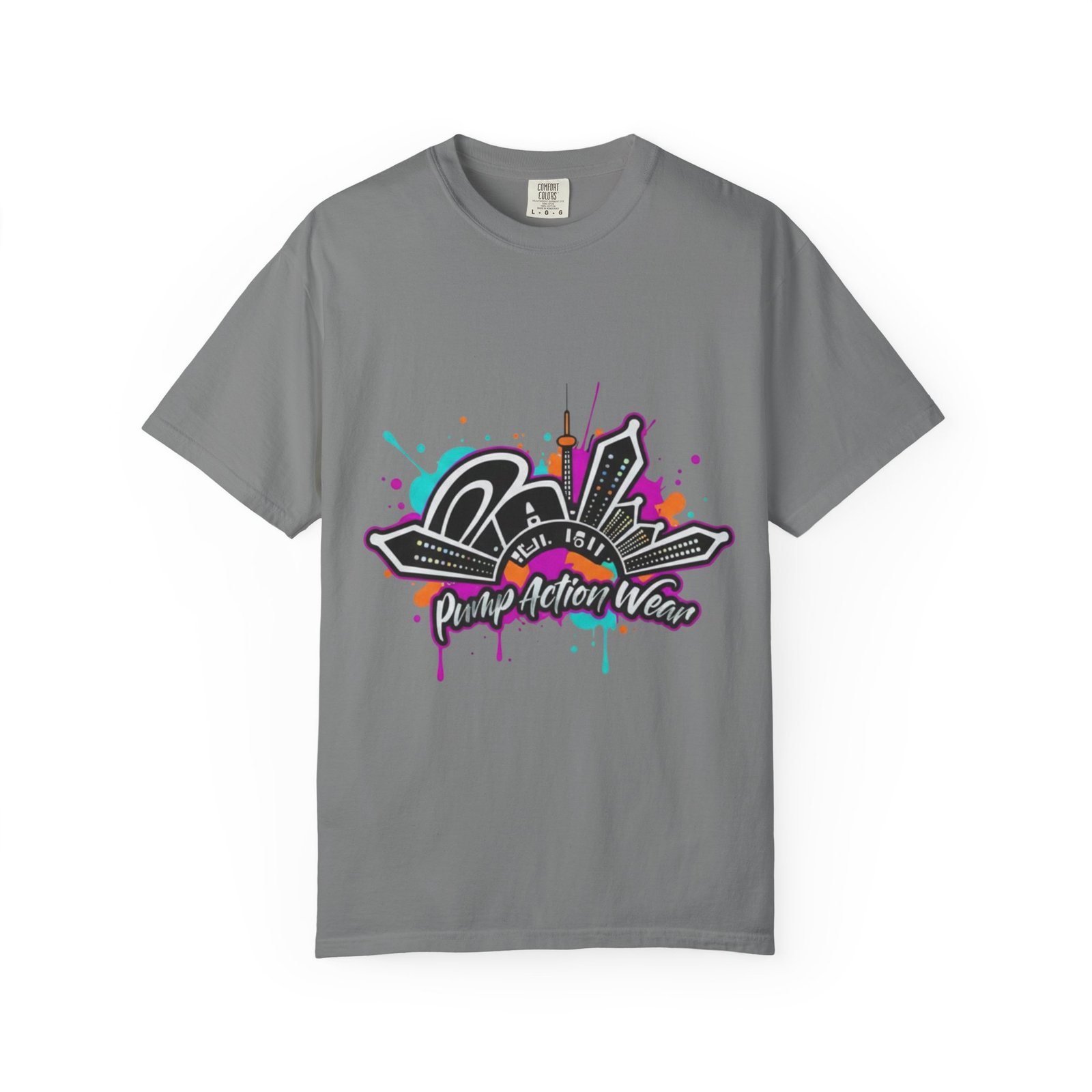 Graffiti Cityscape T-Shirt — Punk Action Wear Graphic Tee - Image 21