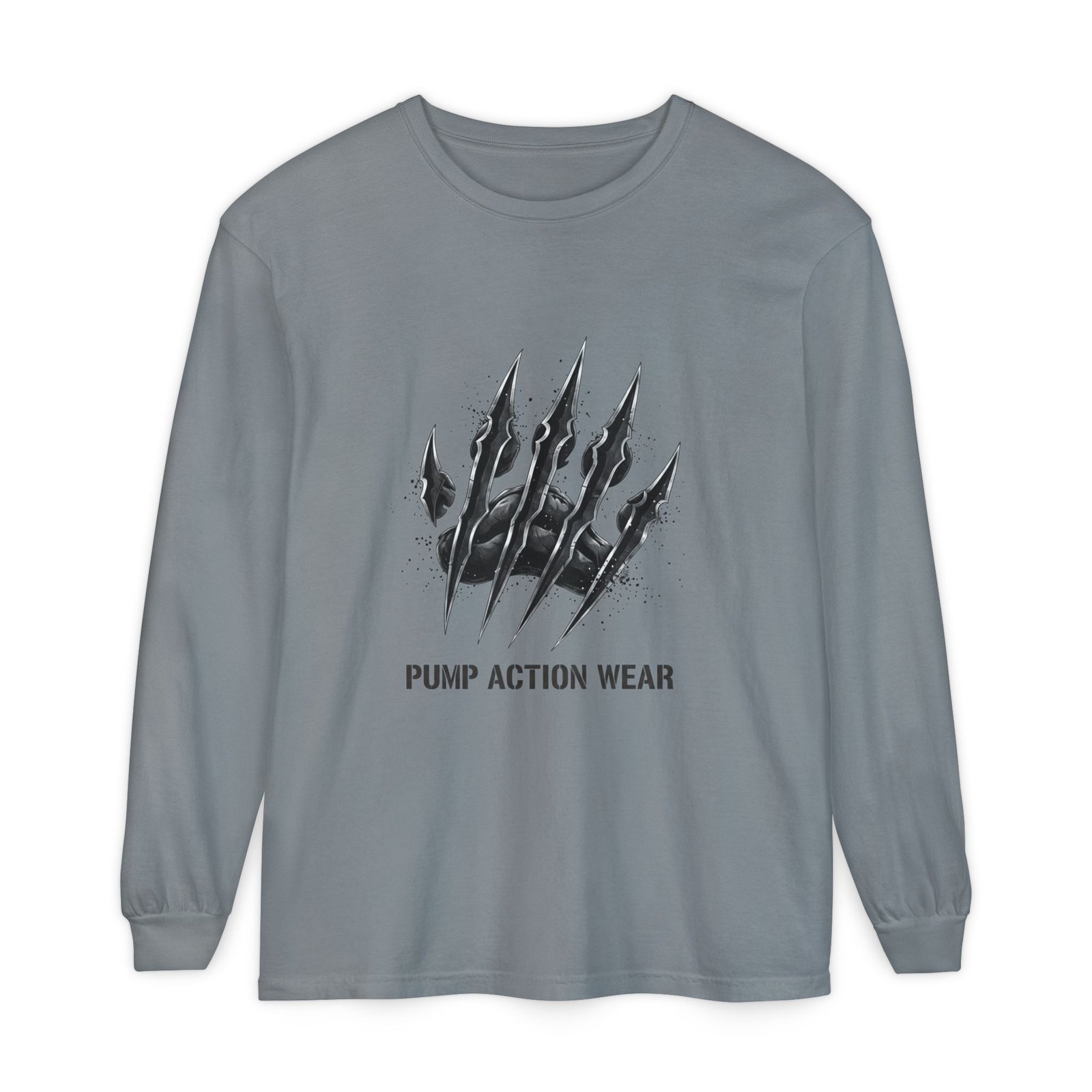 Pump Action Wear Long Sleeve T‑Shirt — Claw Mark Graphic Streetwear - Image 53