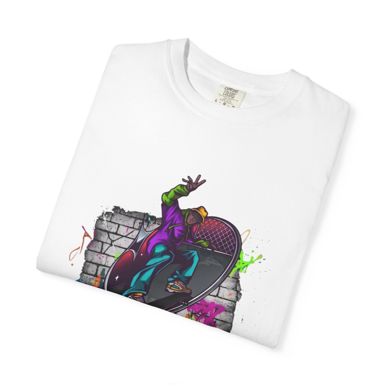 Skateboard Streetwear T-Shirt — "Punk Action" Graffiti Skate Tee - Image 3