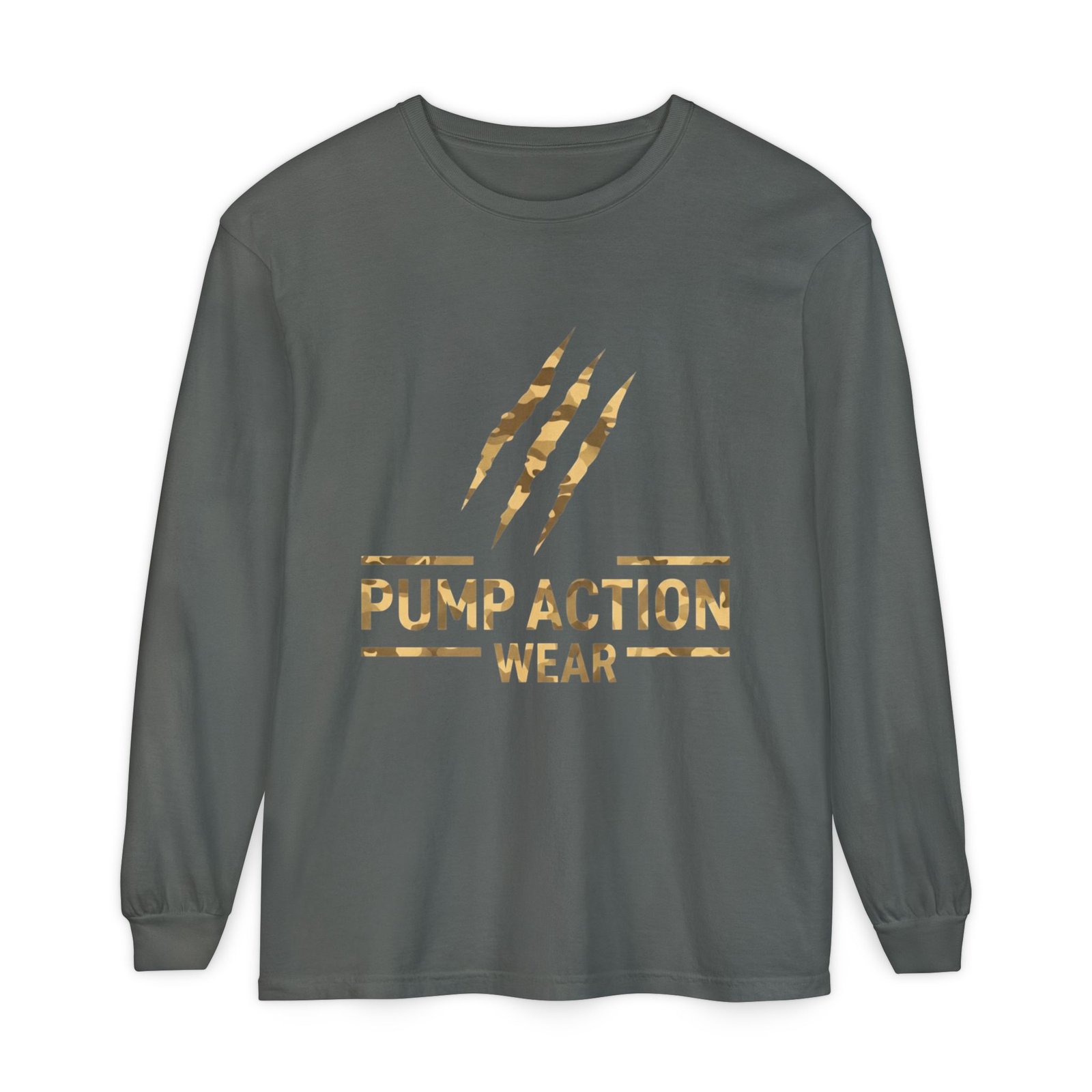 Pump Action Wear Long Sleeve Tee — Gold Claw Logo - Image 37