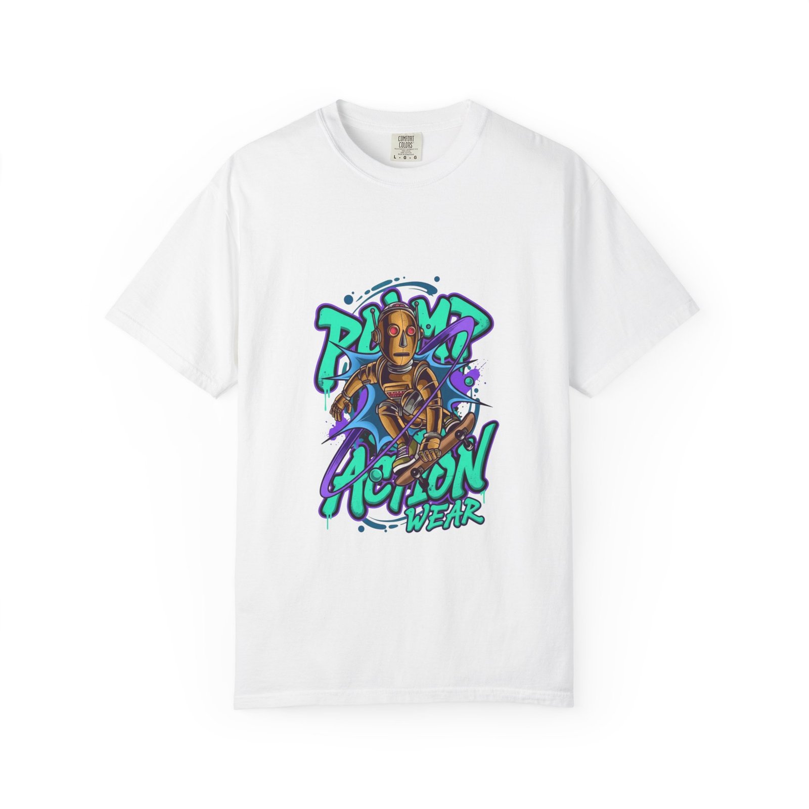 Streetwear T-Shirt — "Playa Action Wear" Graphic Tee (Urban Graffiti Style)