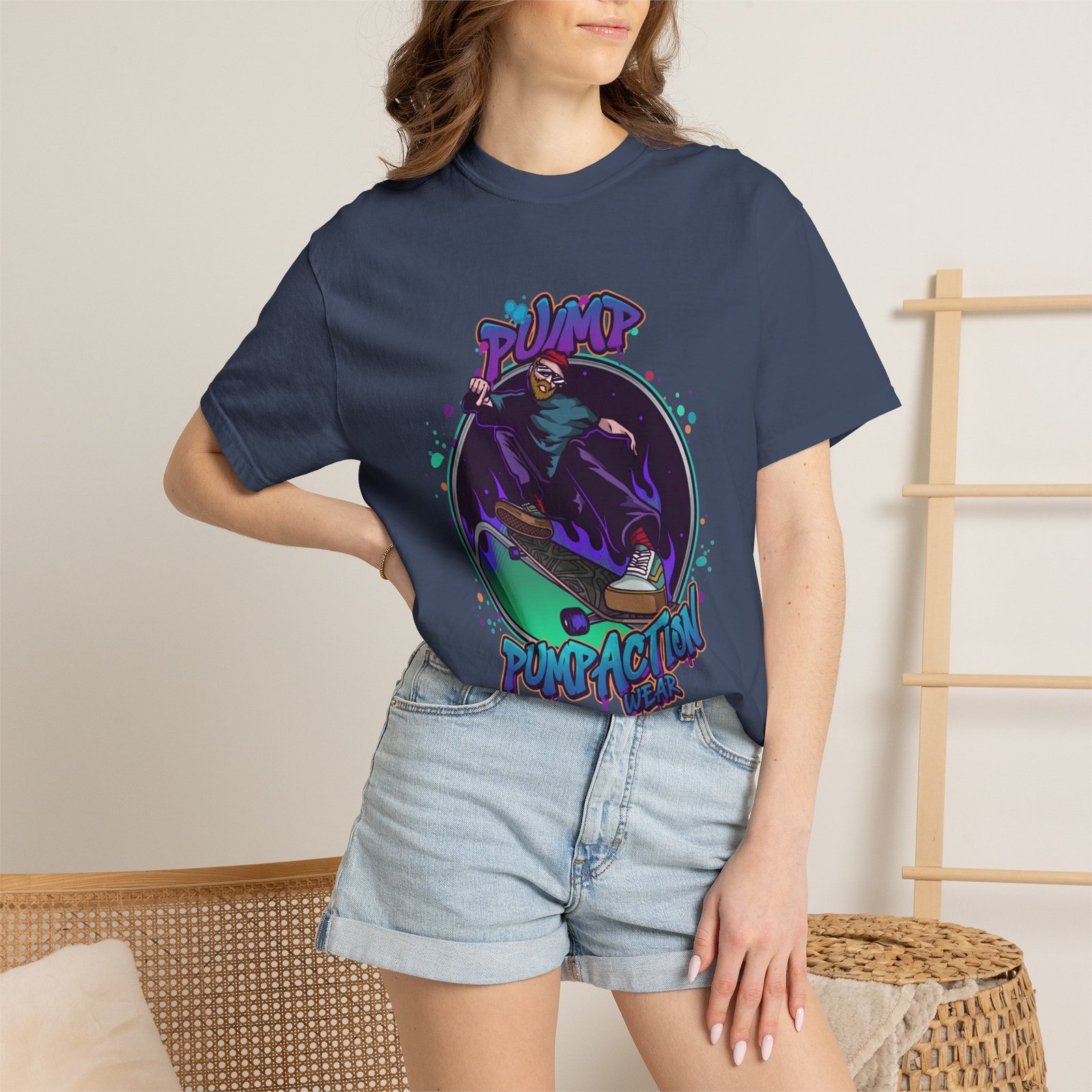 Skate Grim Reaper "Pump Funpaction" Graphic T-Shirt - Image 40