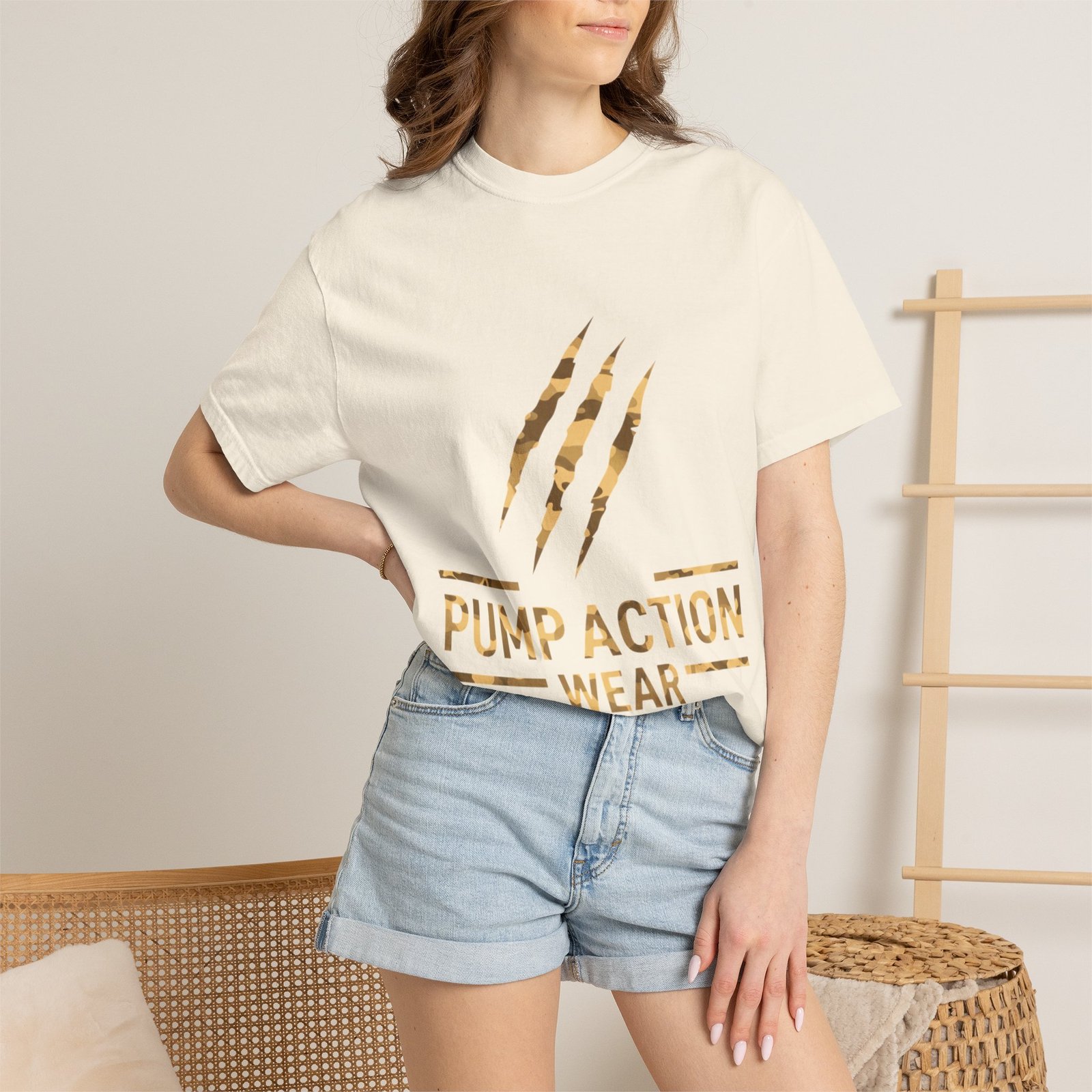 Pump Action Wear Graphic T-Shirt — Distressed Claw Logo Fitness Tee - Image 12