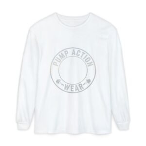 Pump Action Wear Long Sleeve Tee — Minimal Logo Casual Shirt