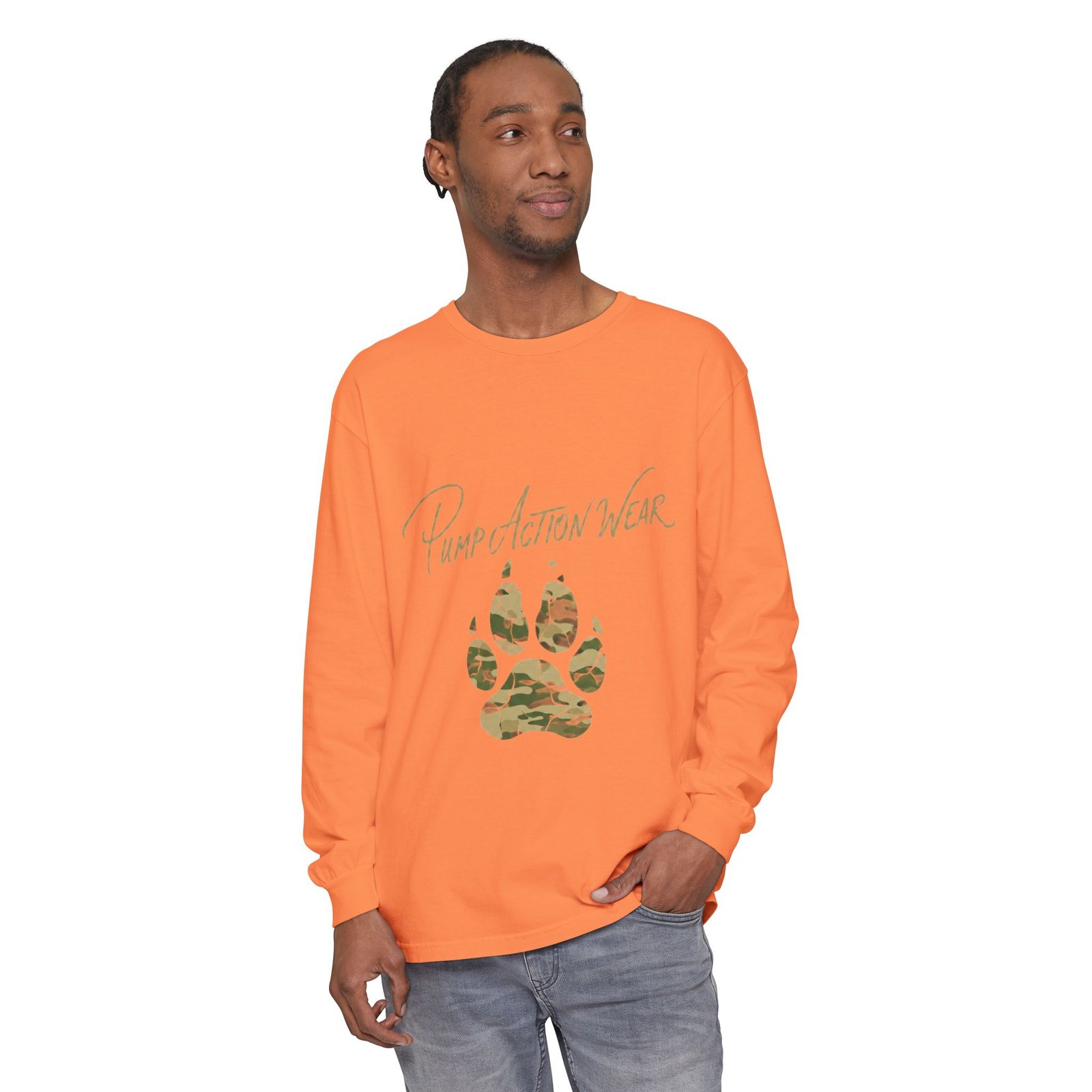 Pump Action Wear Camo Paw Long Sleeve Tee - Image 7