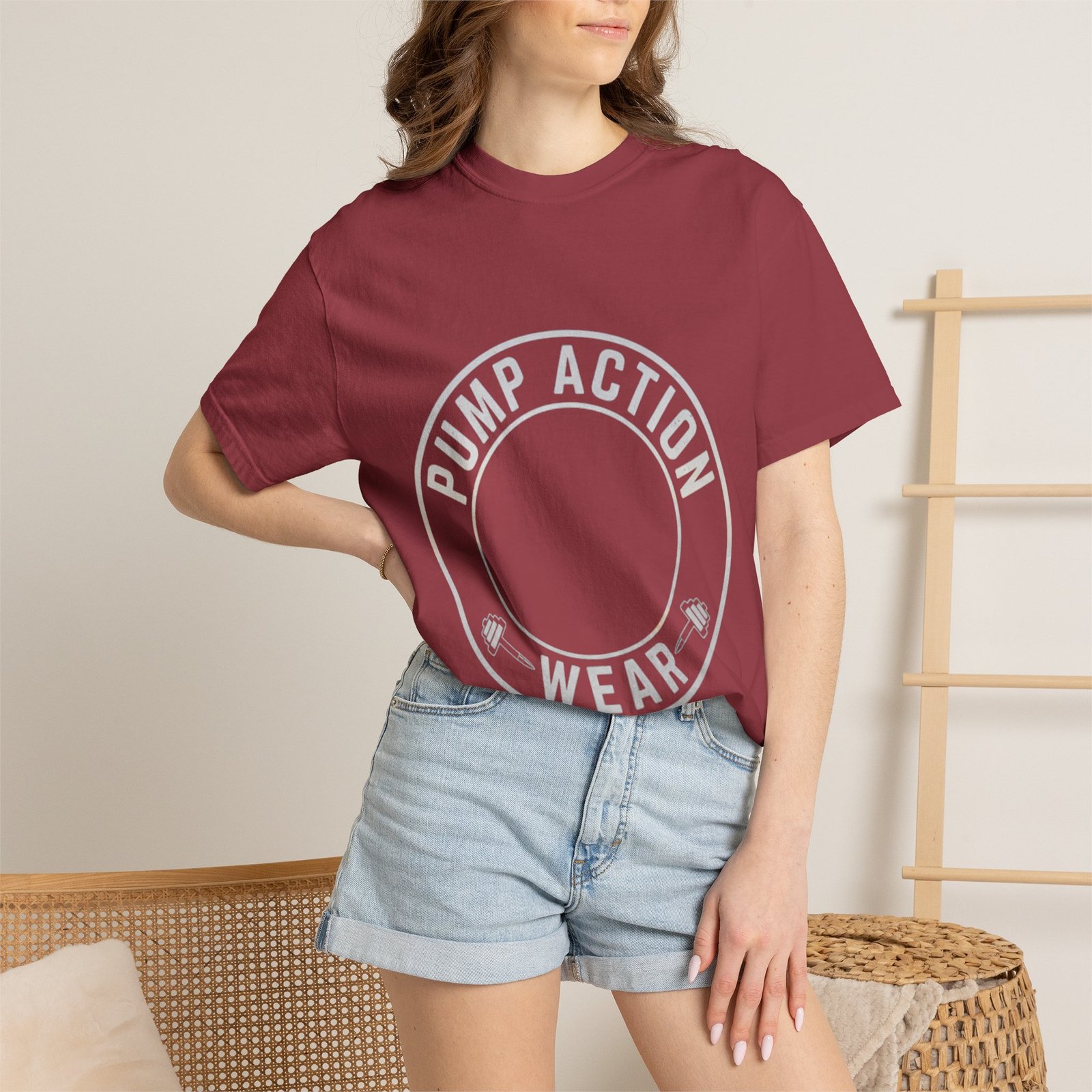 Pump Action Wear T‑Shirt — Vintage Crest Graphic Tee - Image 52