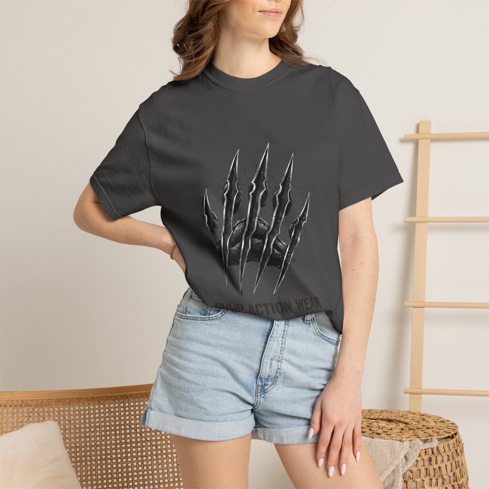 Pump Action Wear Graphic T-Shirt — Tactical Claw Logo Tee - Image 44