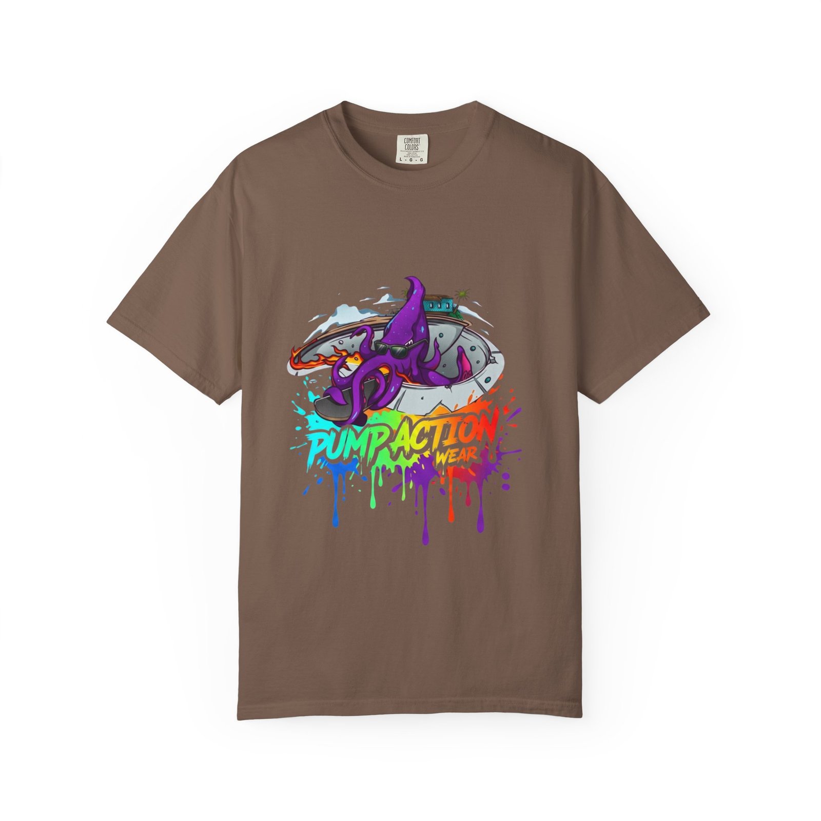 Octopus Graffiti T-Shirt — "Punk Action" Colorful Street Art Tee - Image 13