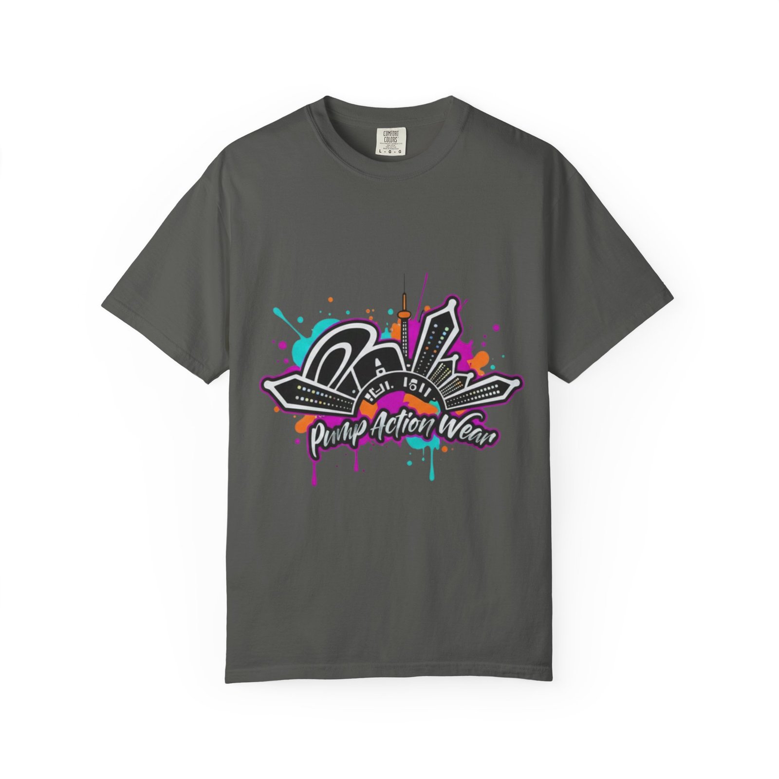 Graffiti Cityscape T-Shirt — Punk Action Wear Graphic Tee - Image 17