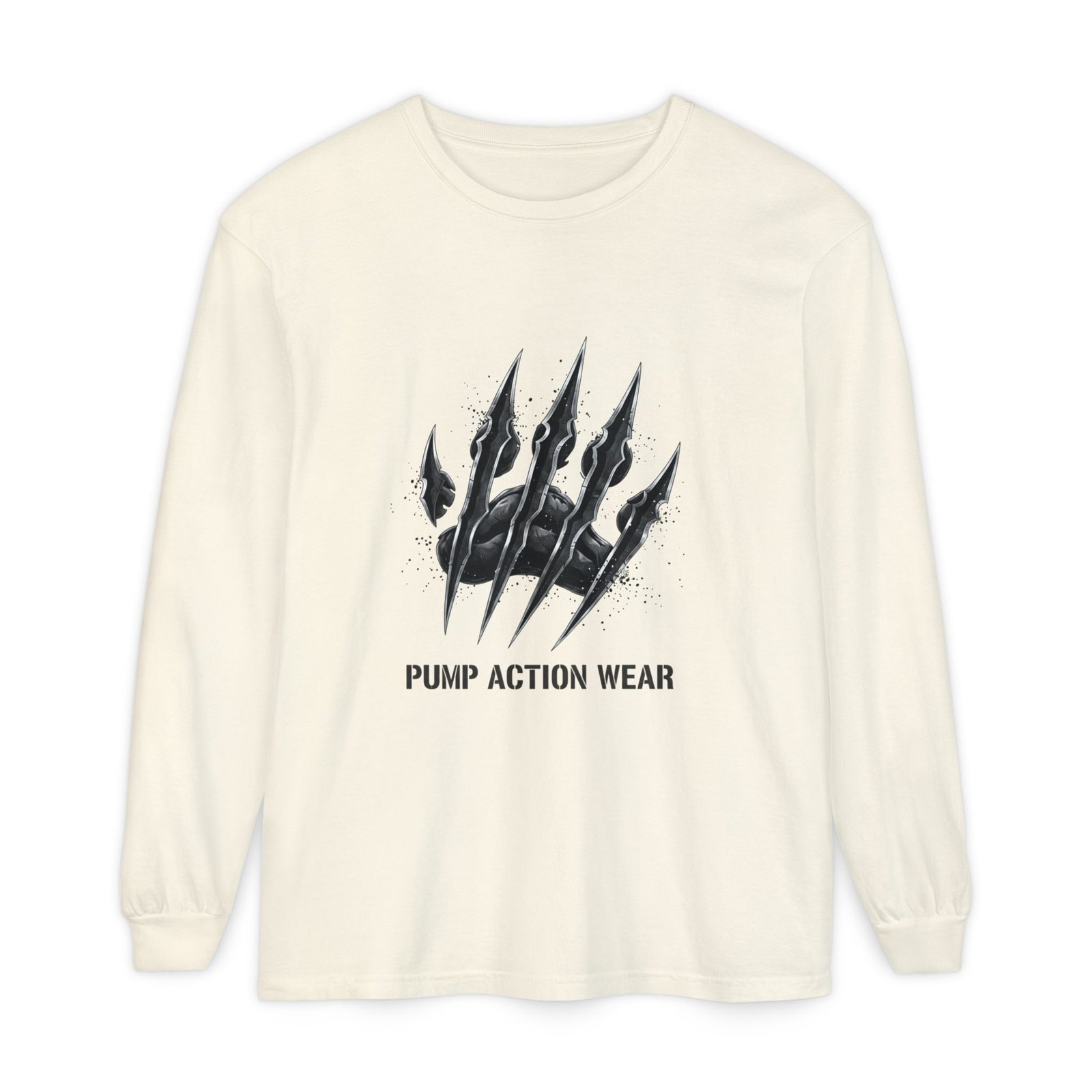 Pump Action Wear Long Sleeve T‑Shirt — Claw Mark Graphic Streetwear - Image 17