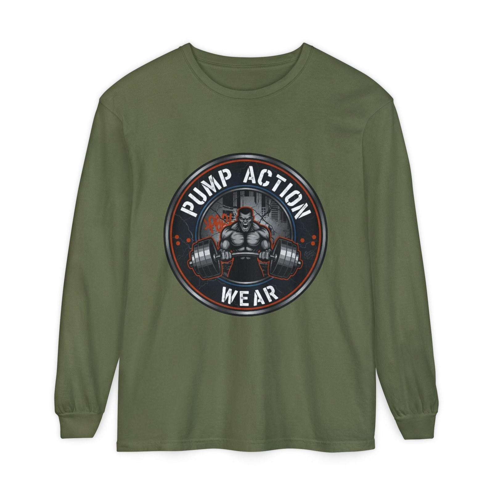 Pump Action Wear Long Sleeve T‑Shirt — Gym Weightlifting Logo Tee - Image 45