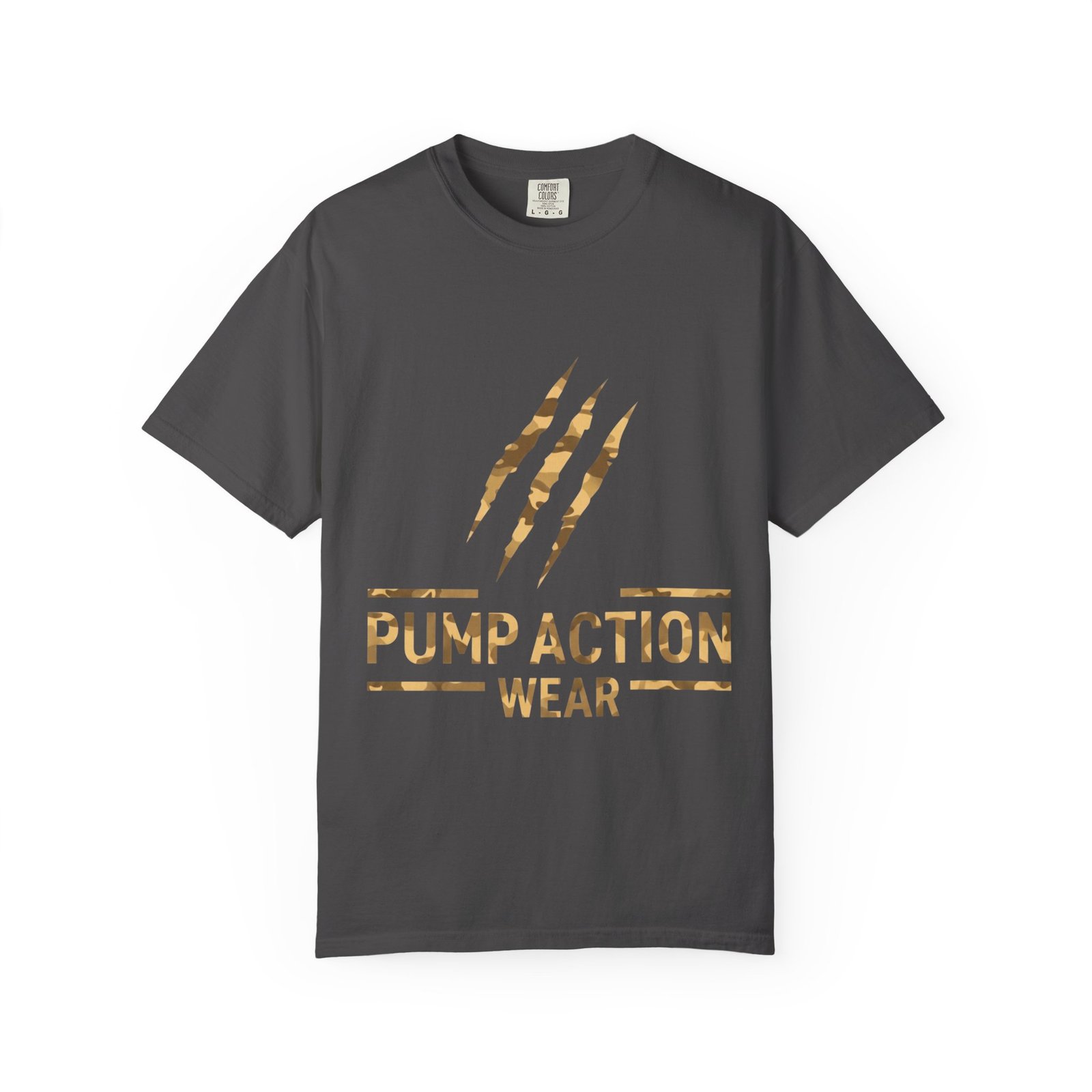 Pump Action Wear Graphic T-Shirt — Distressed Claw Logo Fitness Tee - Image 41