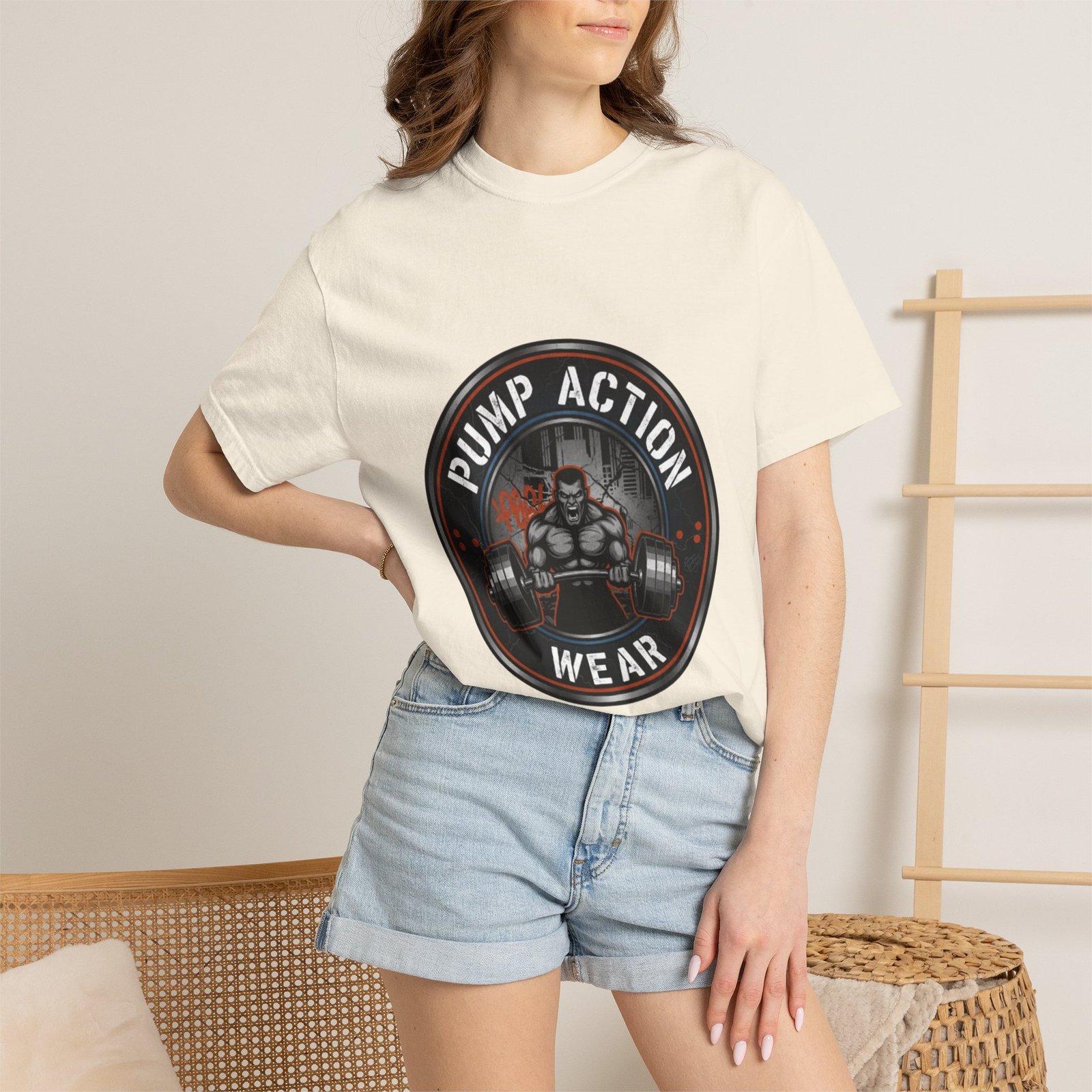 Gym T-Shirt — "Pump Action Wear" Muscle Weightlifting Tee - Image 12