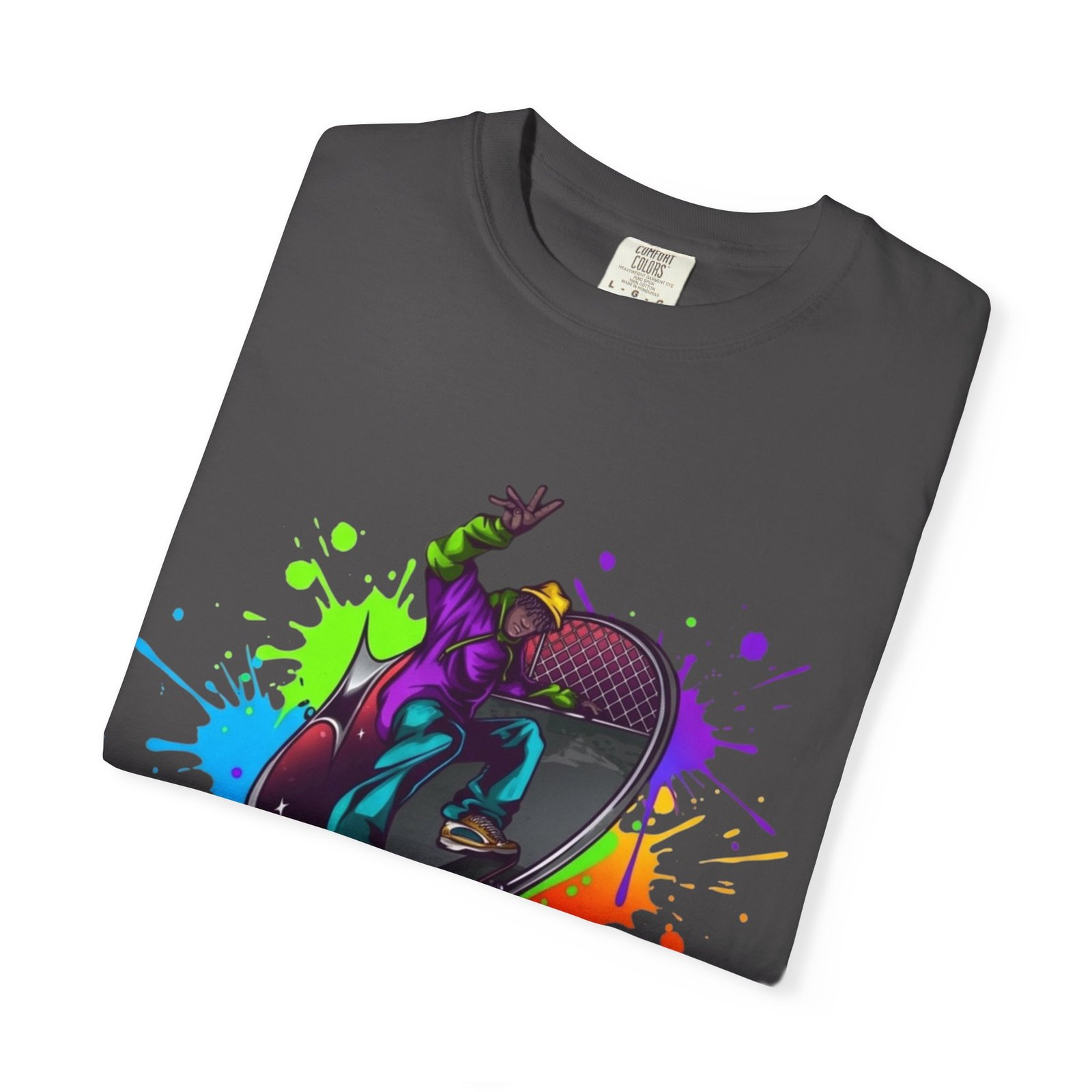 T-Shirt — 'Pump Action Wear' Colorful DJ Turntable Graphic Tee - Image 43
