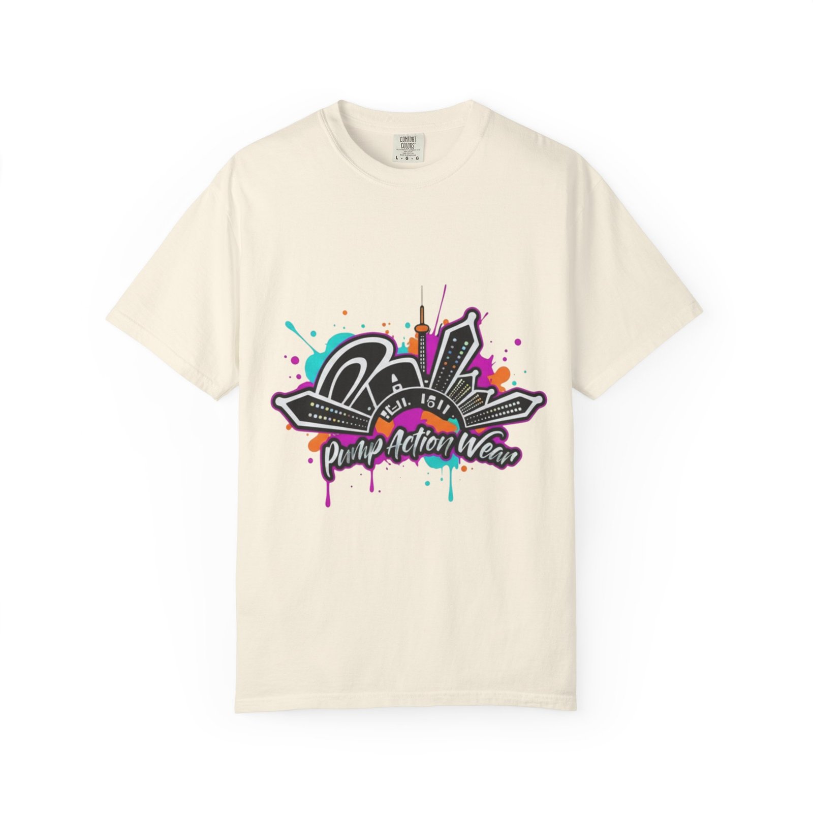 Graffiti Cityscape T-Shirt — Punk Action Wear Graphic Tee - Image 9