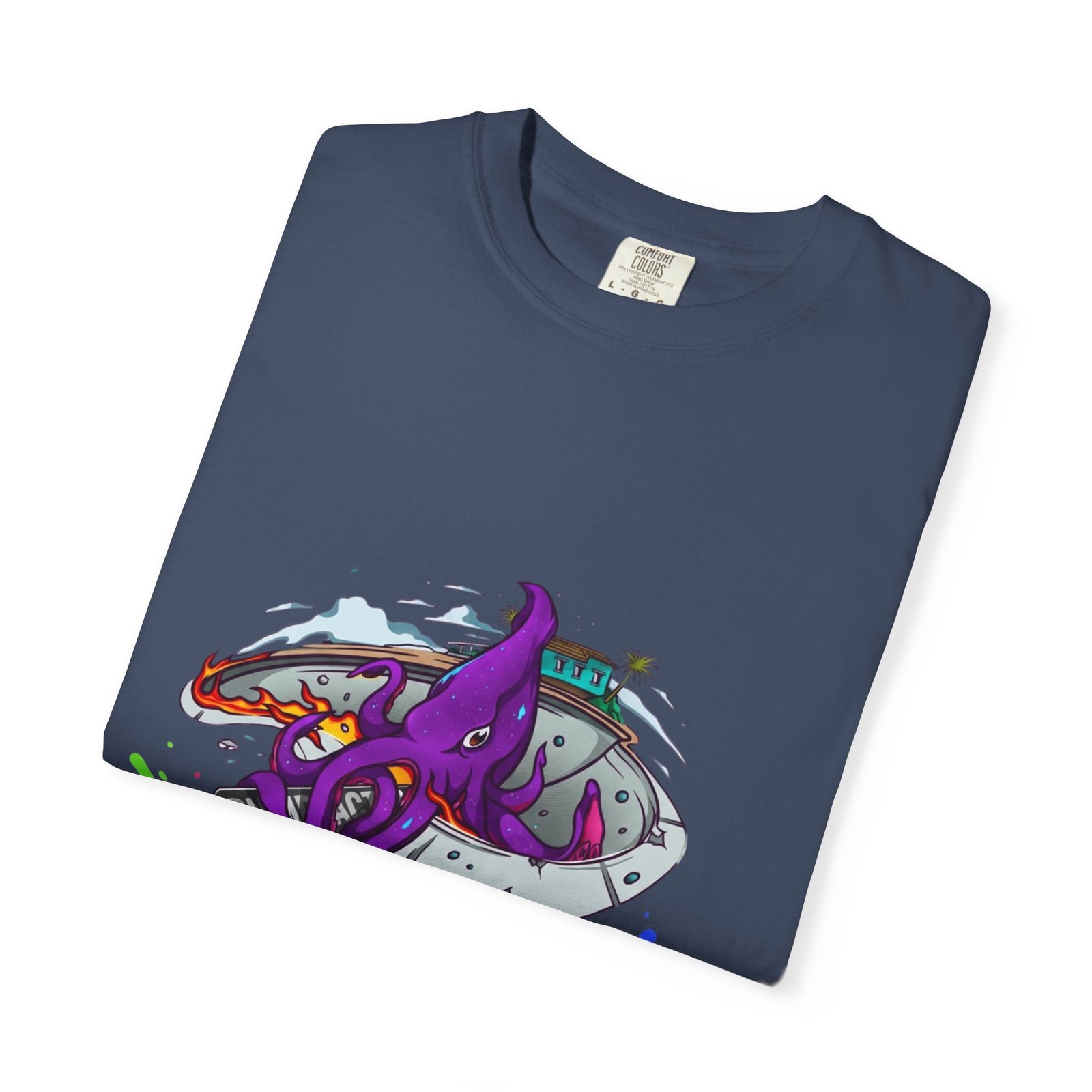 Octopus Paint Splash T-Shirt — "Full Action Wear" Graphic Tee - Image 27