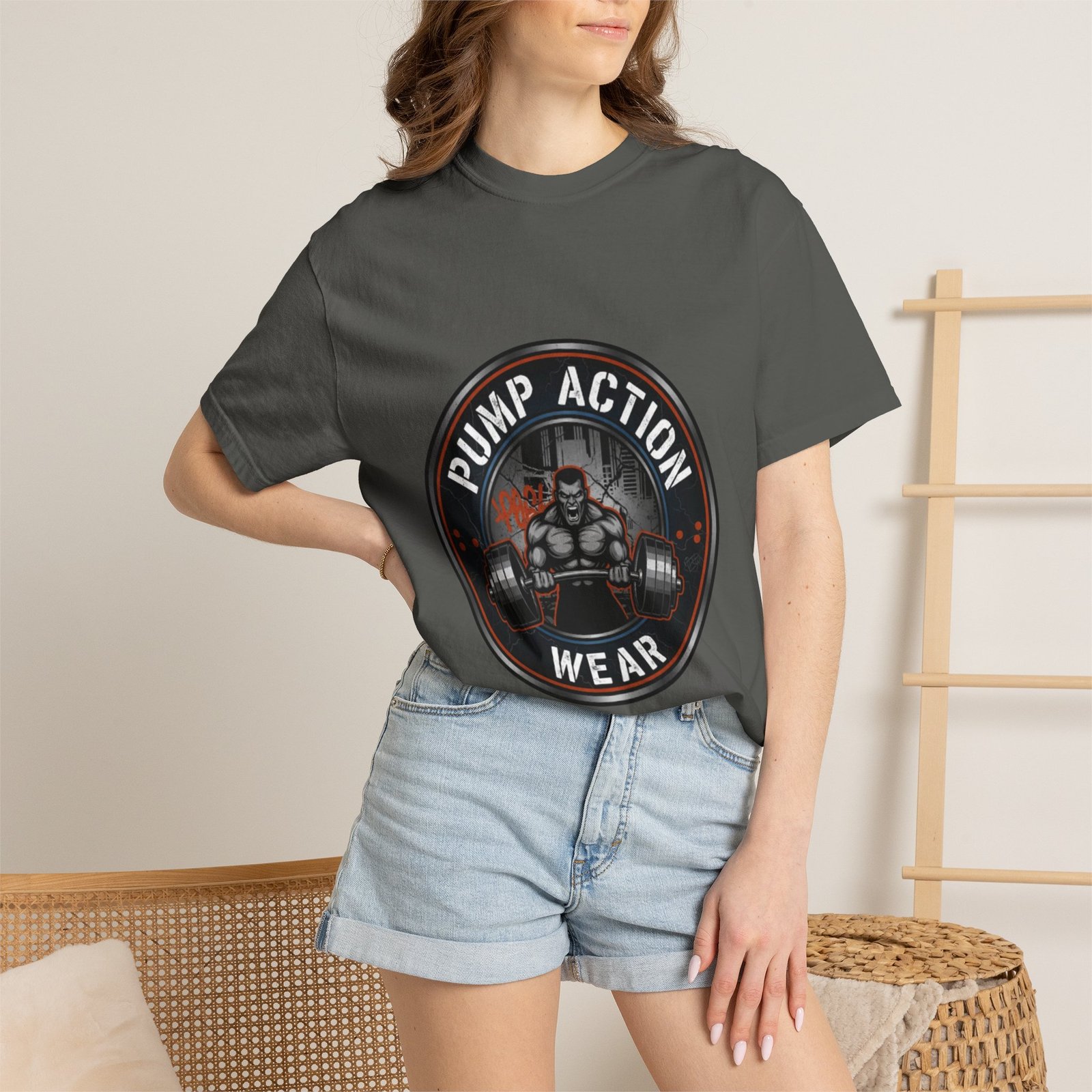 Gym T-Shirt — "Pump Action Wear" Muscle Weightlifting Tee - Image 20