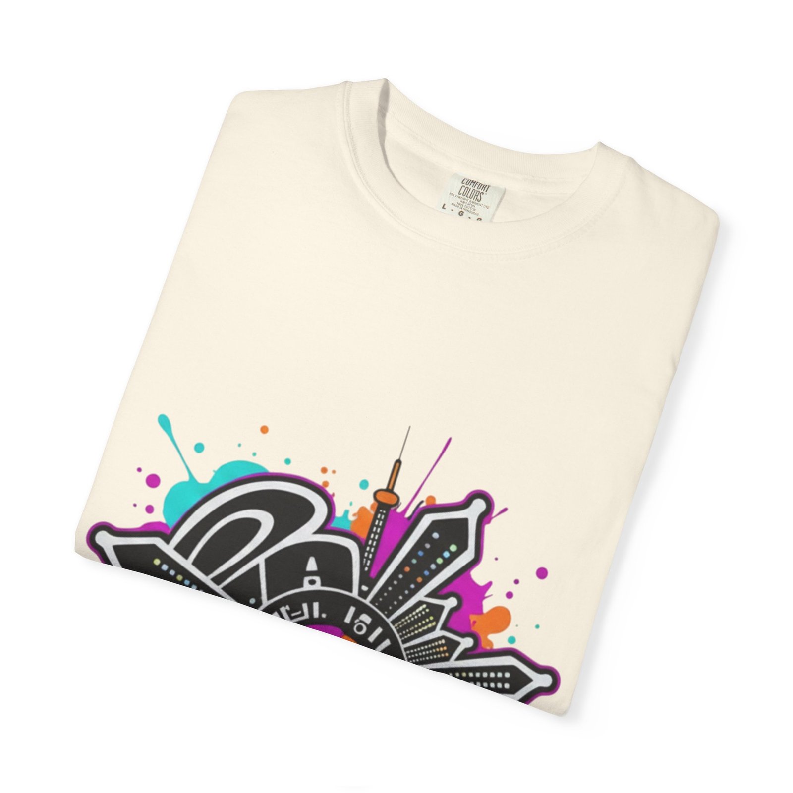 Graffiti Cityscape T-Shirt — Punk Action Wear Graphic Tee - Image 11