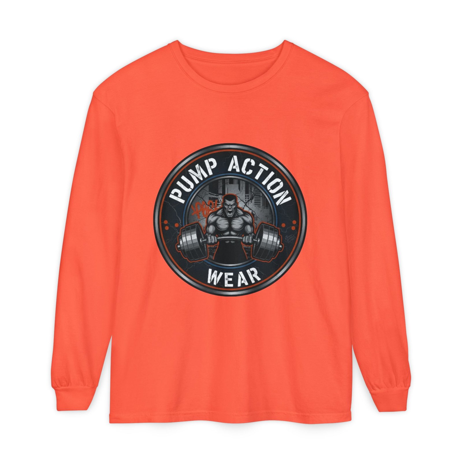 Pump Action Wear Long Sleeve T‑Shirt — Gym Weightlifting Logo Tee - Image 9
