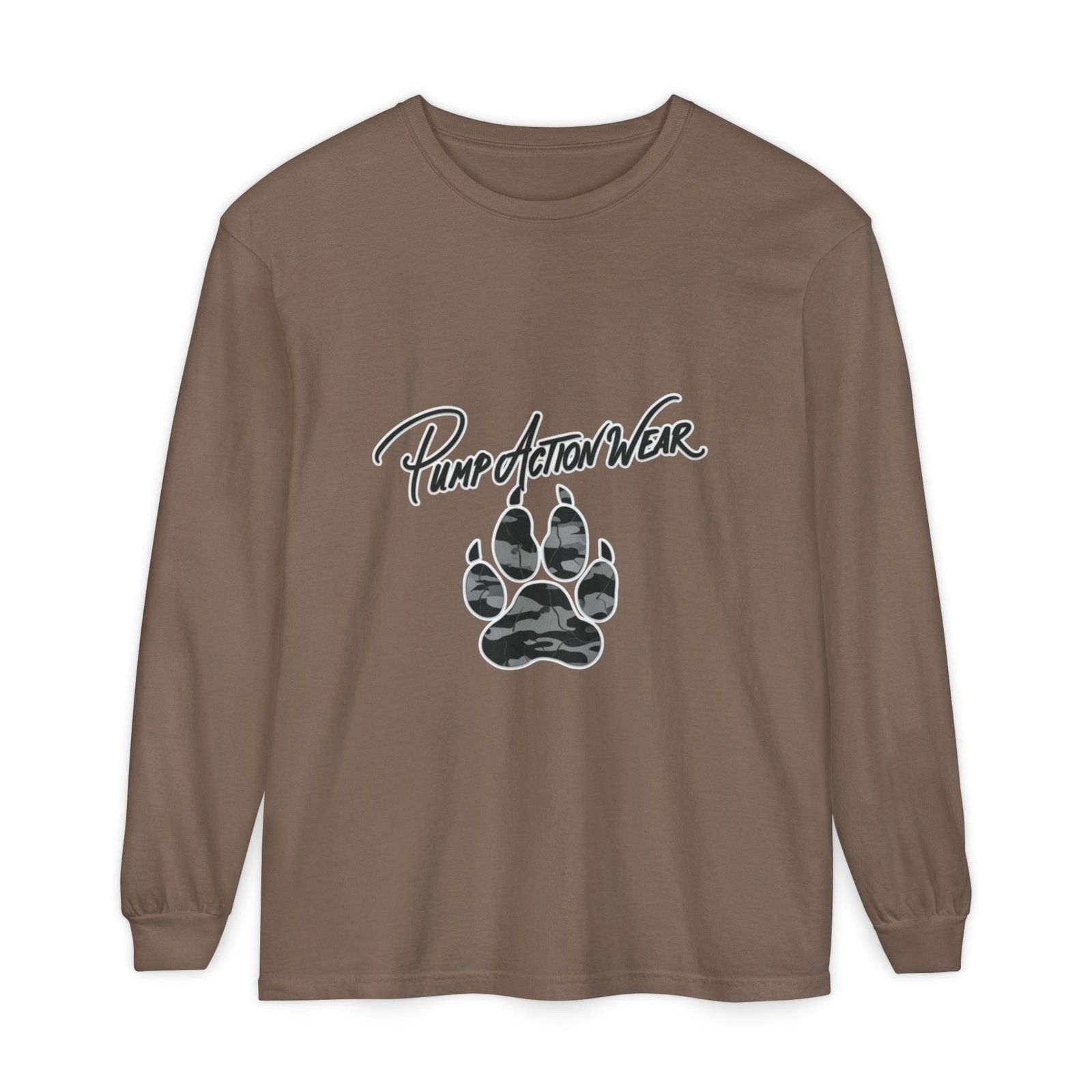 Long Sleeve T-Shirt — "Pump Action Wear" Paw Print Graphic - Image 25