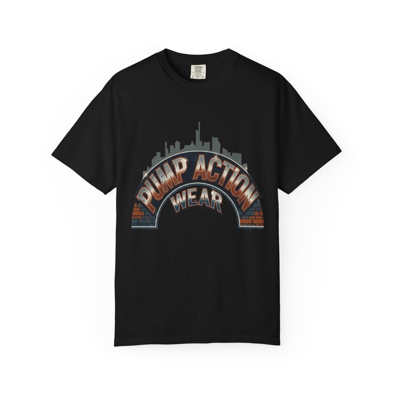 Pump Action Gear T-Shirt — Urban Skyline Retro Graphic Tee - Image 37