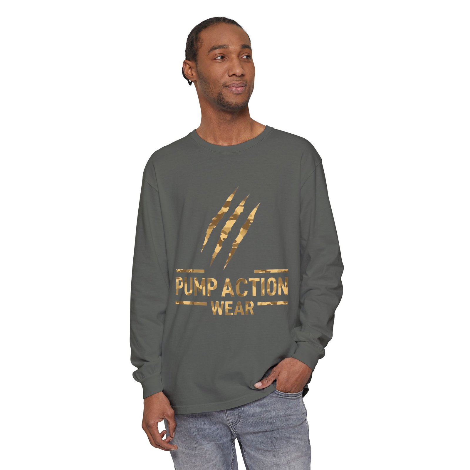 Pump Action Wear Long Sleeve Tee — Gold Claw Logo - Image 39