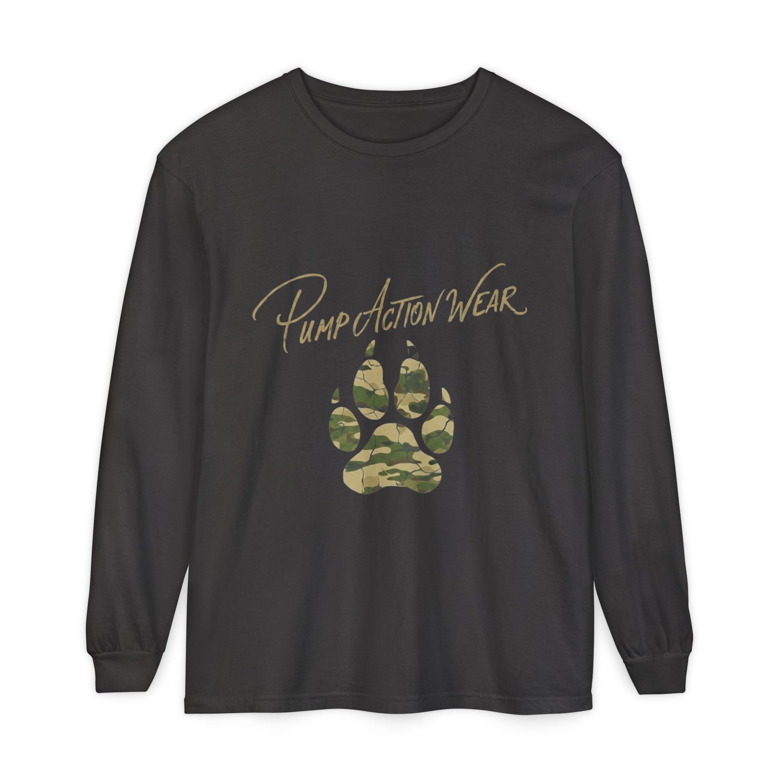 Pump Action Wear Camo Paw Long Sleeve Tee - Image 57