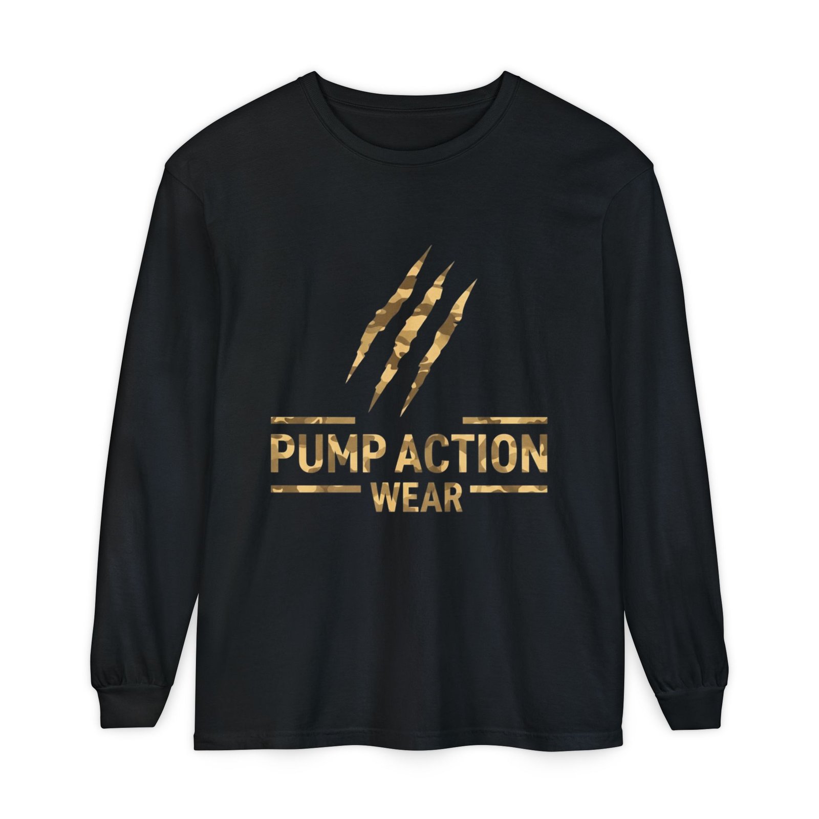 Pump Action Wear Long Sleeve Tee — Gold Claw Logo - Image 61