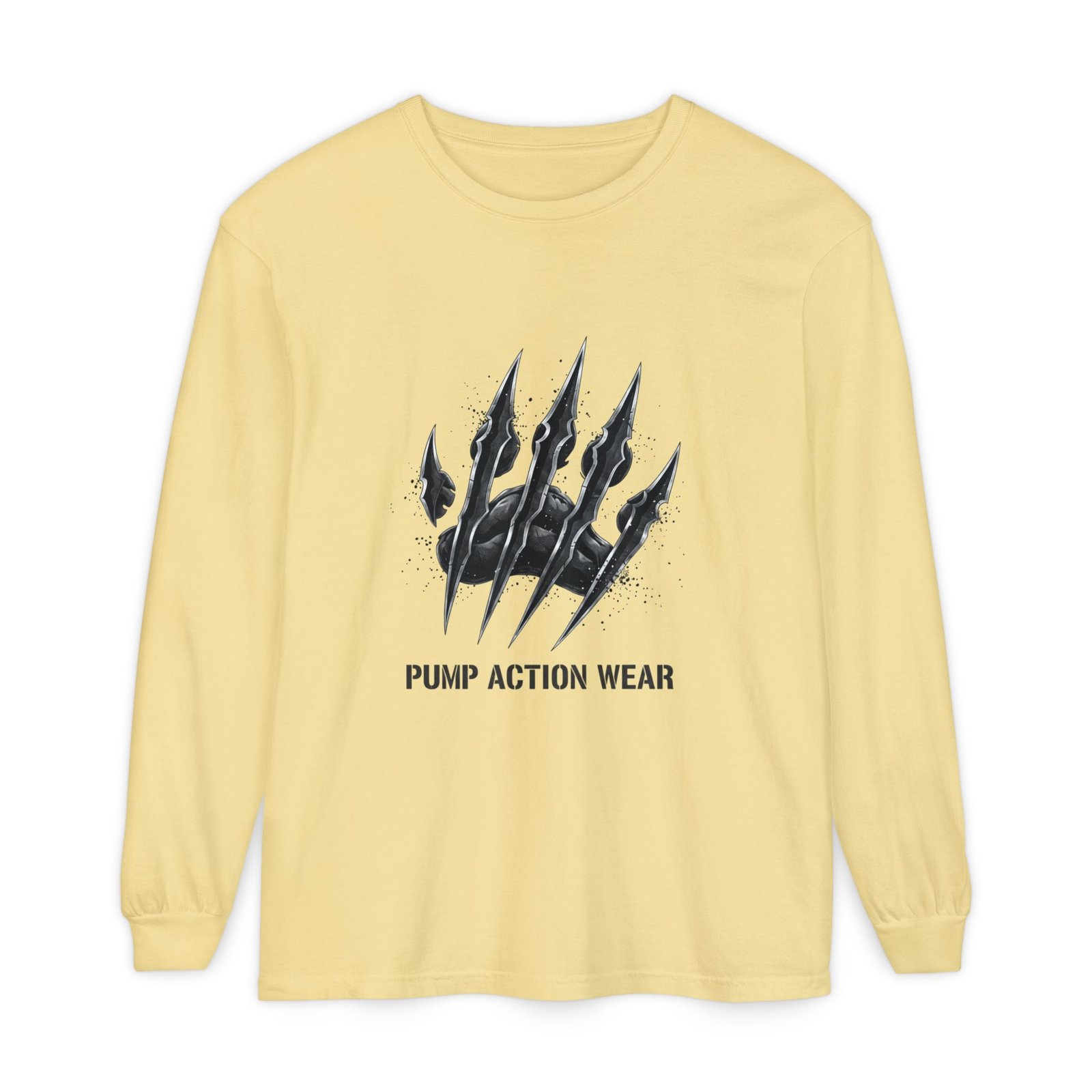 Pump Action Wear Long Sleeve T‑Shirt — Claw Mark Graphic Streetwear - Image 29