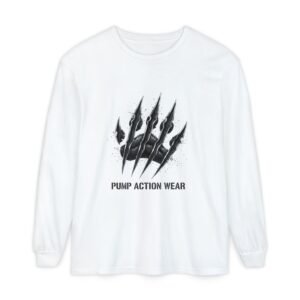 Pump Action Wear Long Sleeve T‑Shirt — Claw Mark Graphic Streetwear