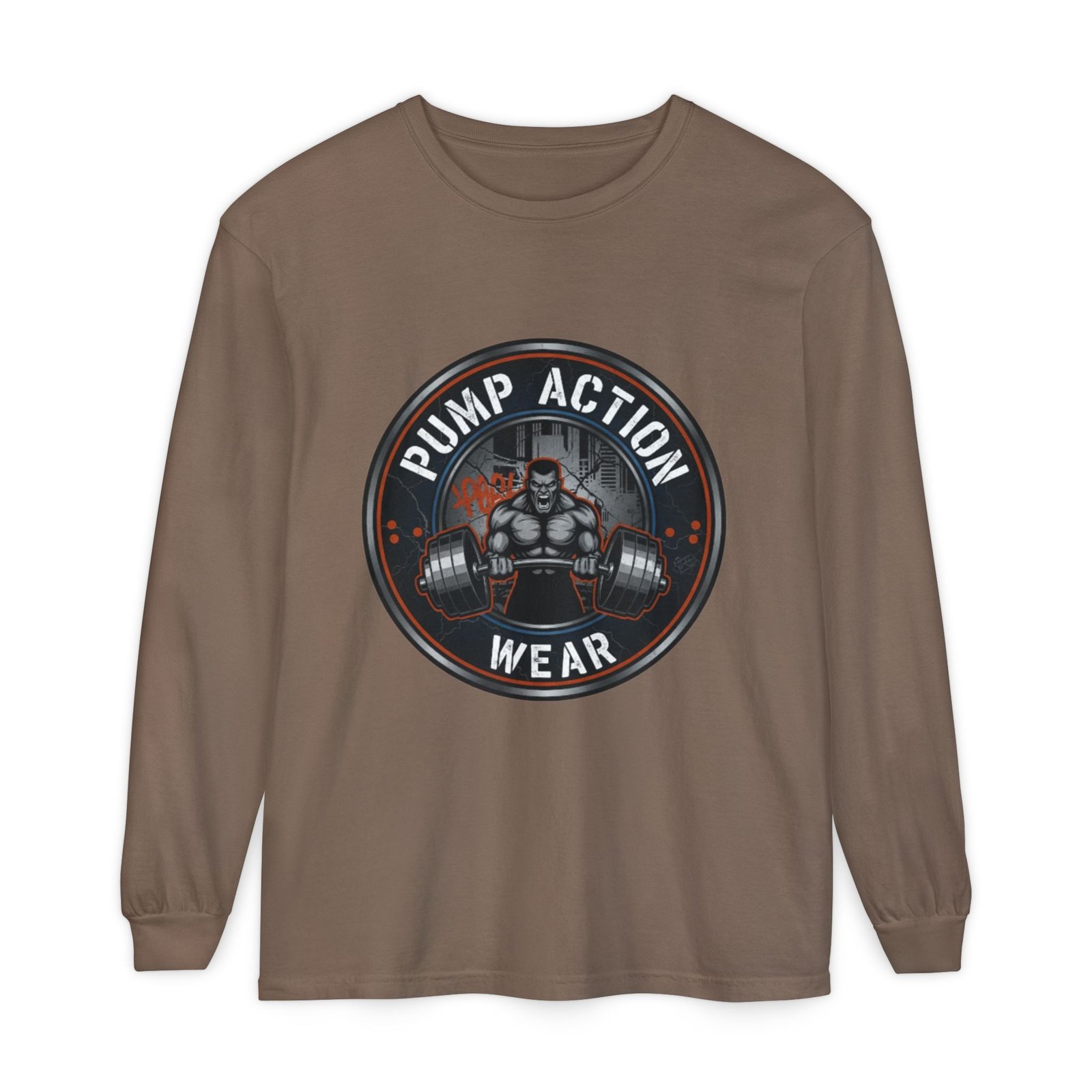 Pump Action Wear Long Sleeve T‑Shirt — Gym Weightlifting Logo Tee - Image 25