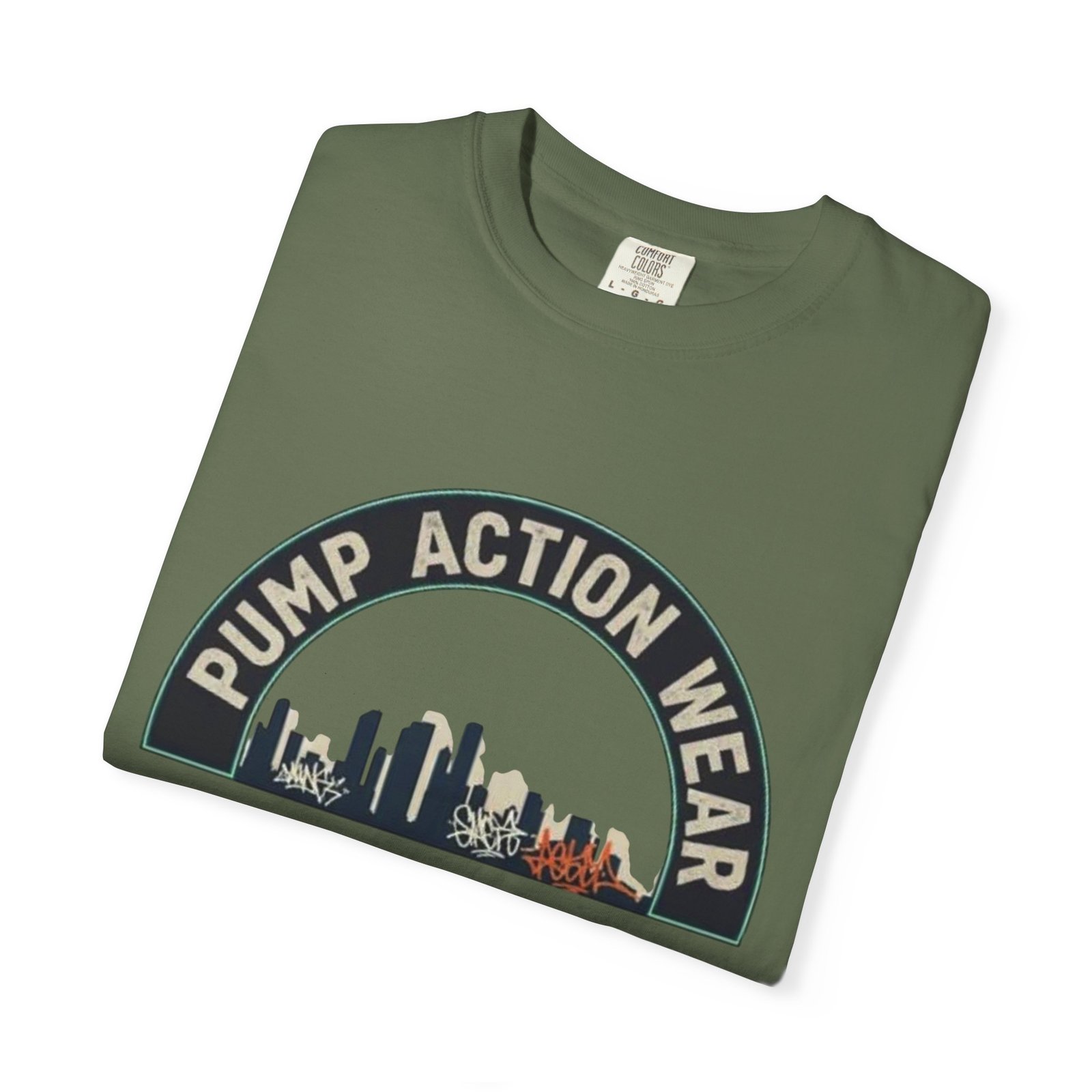 Pump Action Wear Skyline T-Shirt — Urban Retro Graphic Tee - Image 27