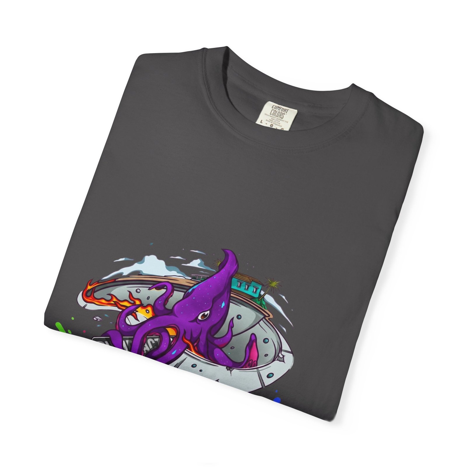 Octopus Paint Splash T-Shirt — "Full Action Wear" Graphic Tee - Image 31