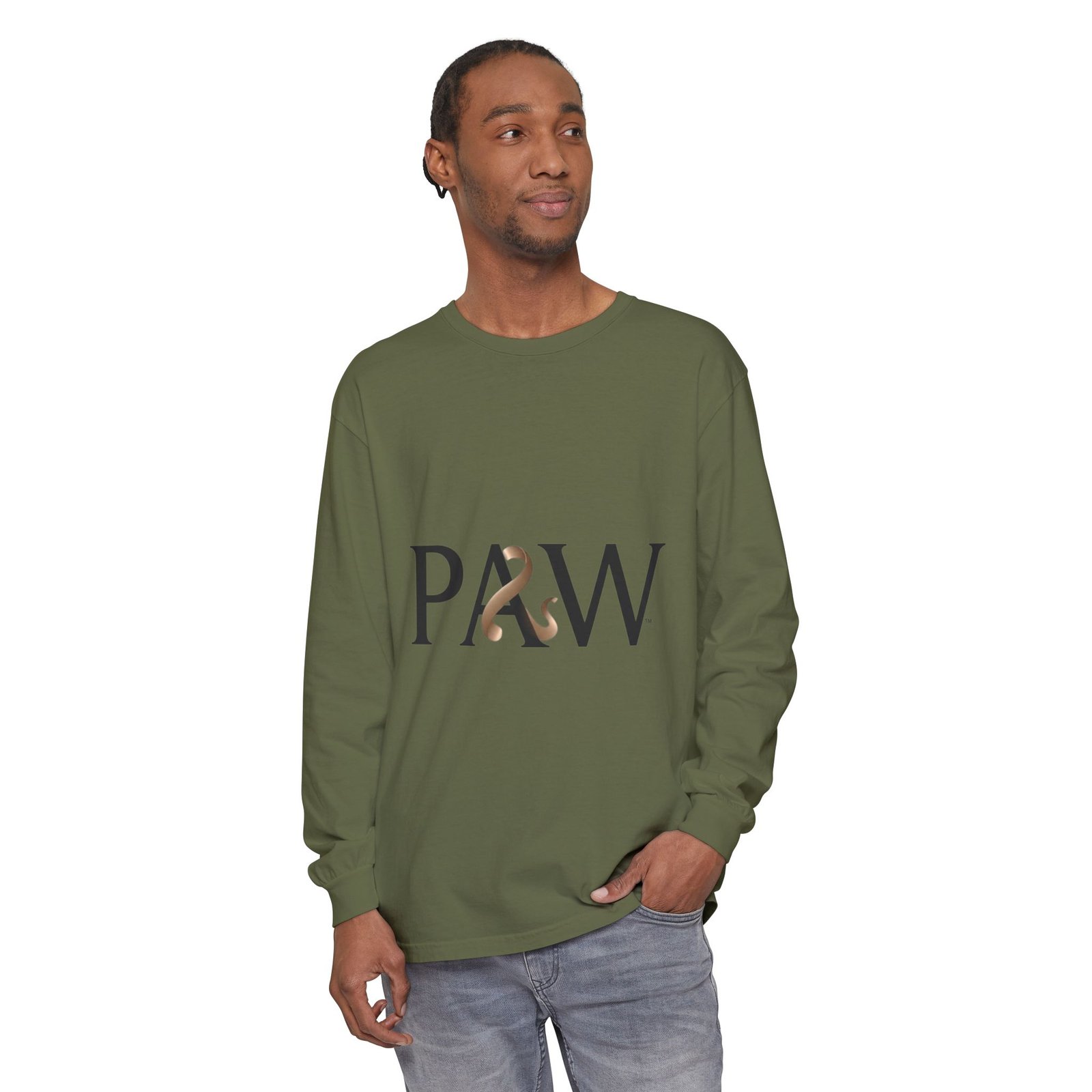 PAW Ampersand Long Sleeve Tee — Minimal Pet Lover Graphic Shirt - Image 47