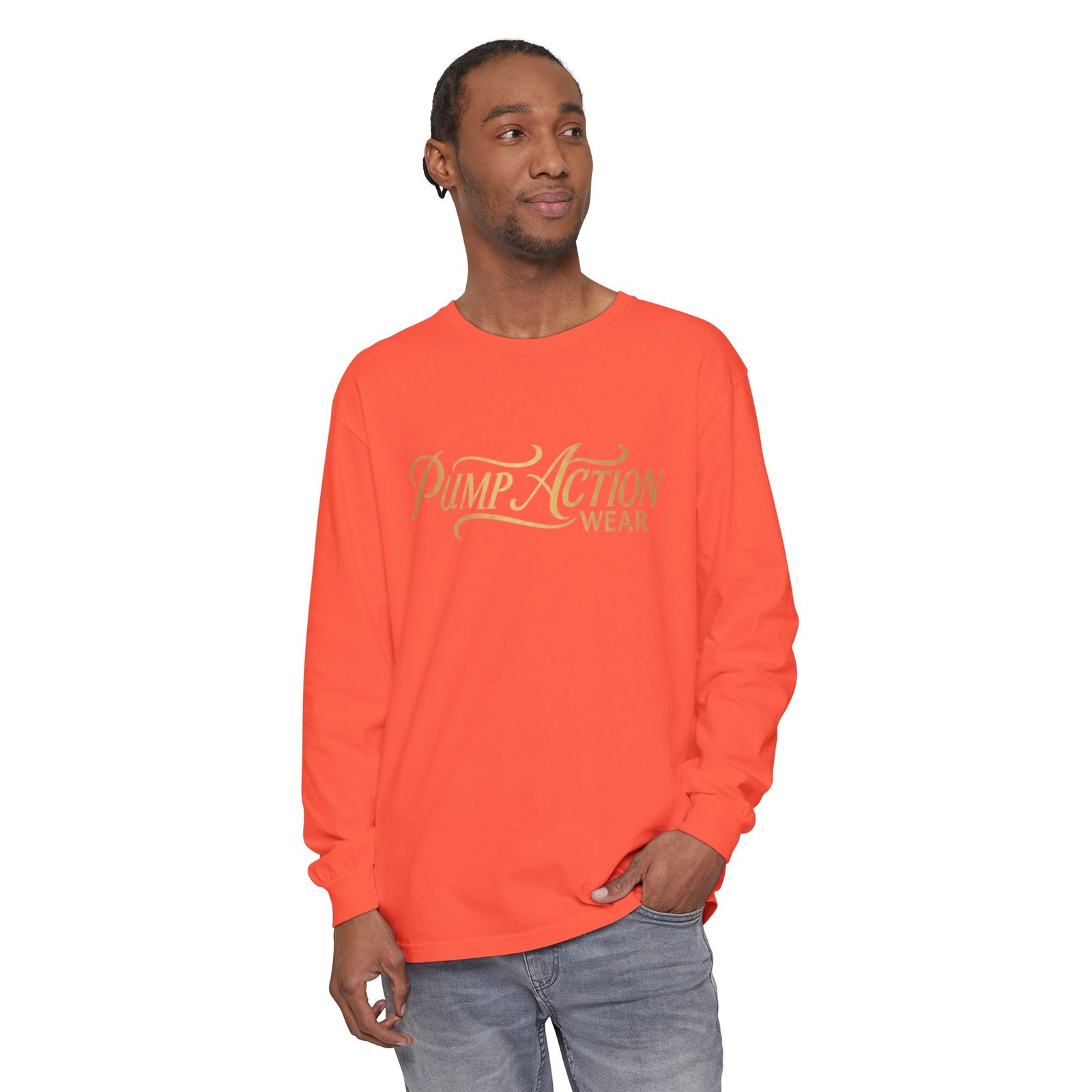 Pump Action Wear Long Sleeve Tee — Script Logo Graphic Shirt - Image 11